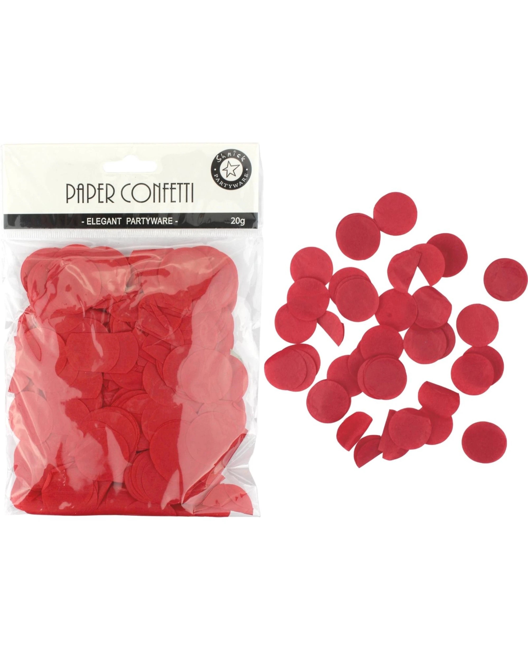 1 Party Planet Tissue Paper Confetti Dots 20g - Red, 1 of 2