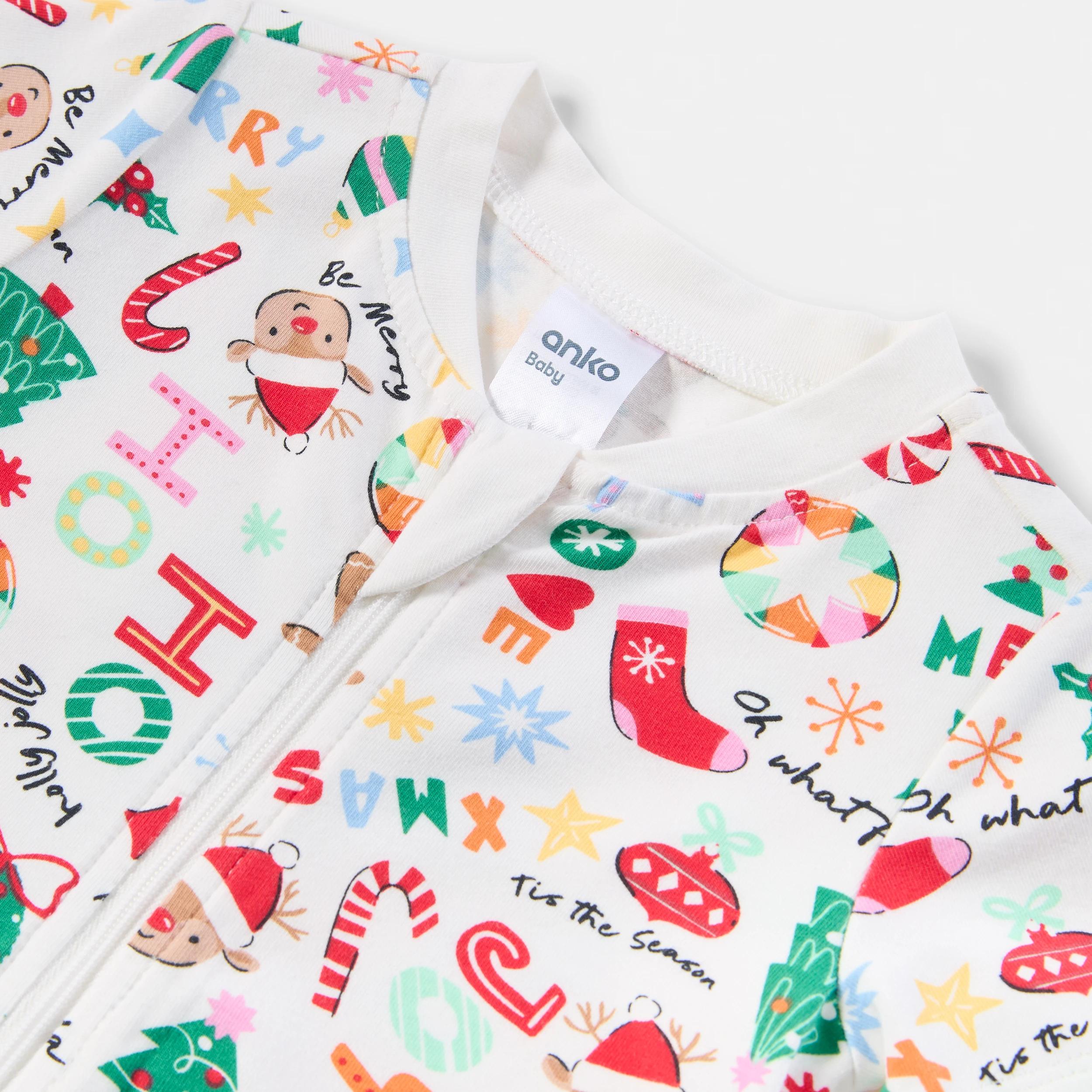 3 Christmas Family Matching Wishing Tree Zip Romper CRAFTY CHRISTMAS, 3 of 3
