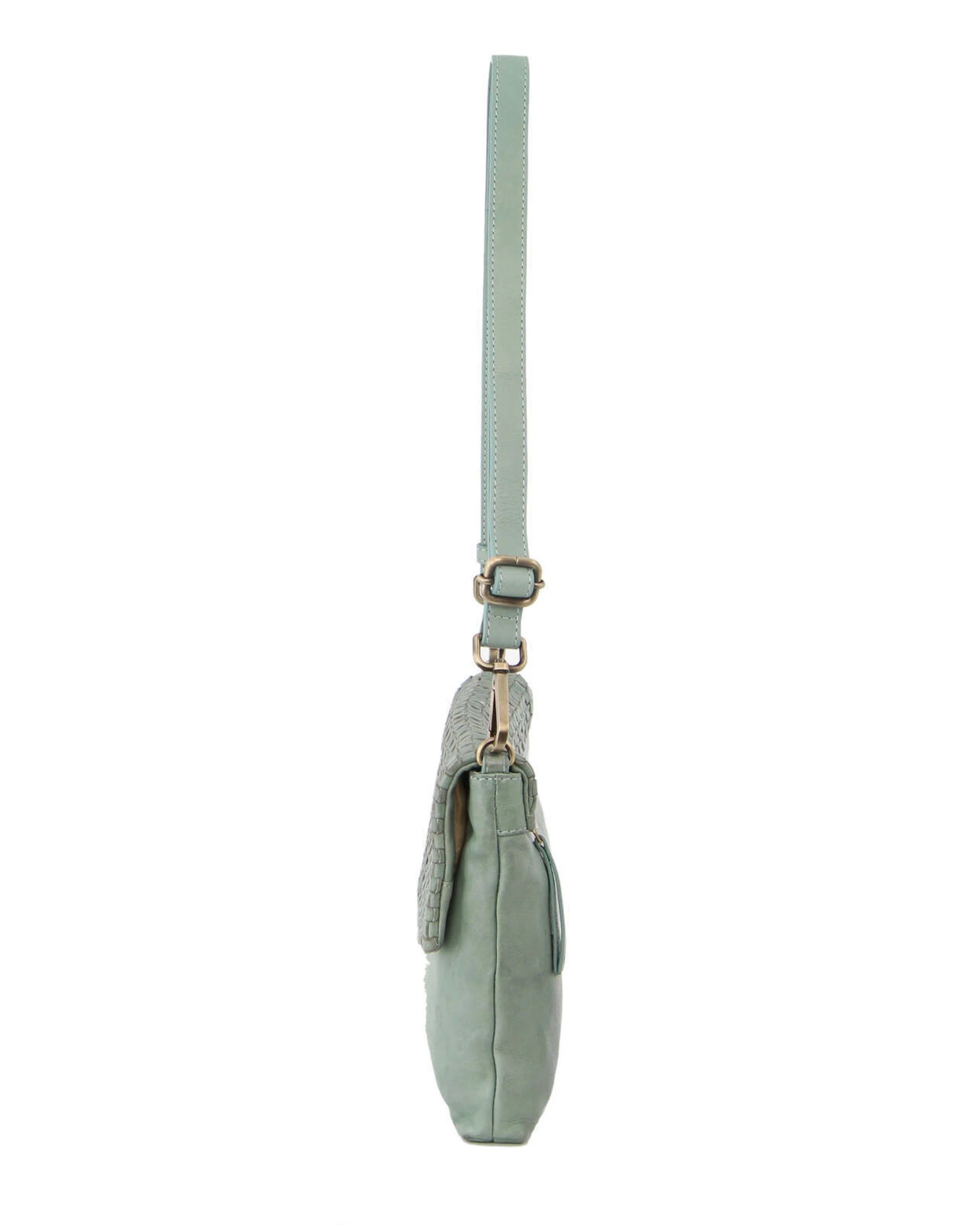 3 Pierre Cardin 3 Pack Womens Woven CrossBody Bag in Mint Green, 3 of 7