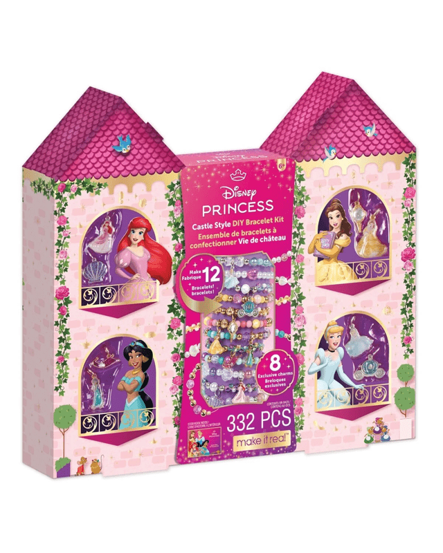 332 Piece Make It Real Disney Princess Castle Style DIY Bracelet