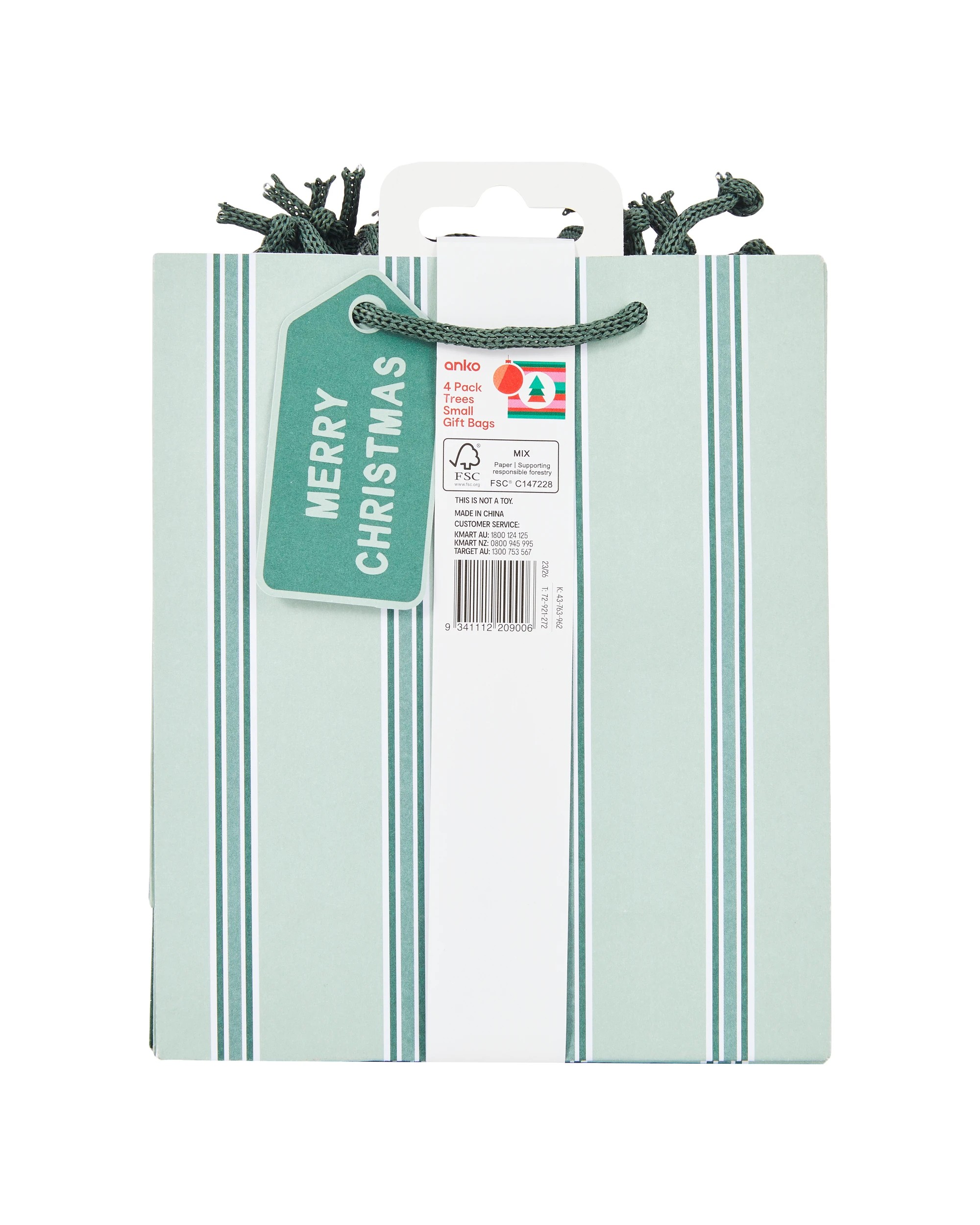 4 4 Pack Trees Small Gift Bags, 4 of 4