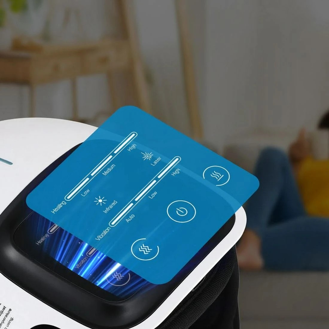 3 Livemor Knee Massager Vibration Infra Heating Therapy Machine - Multi, 3 of 6