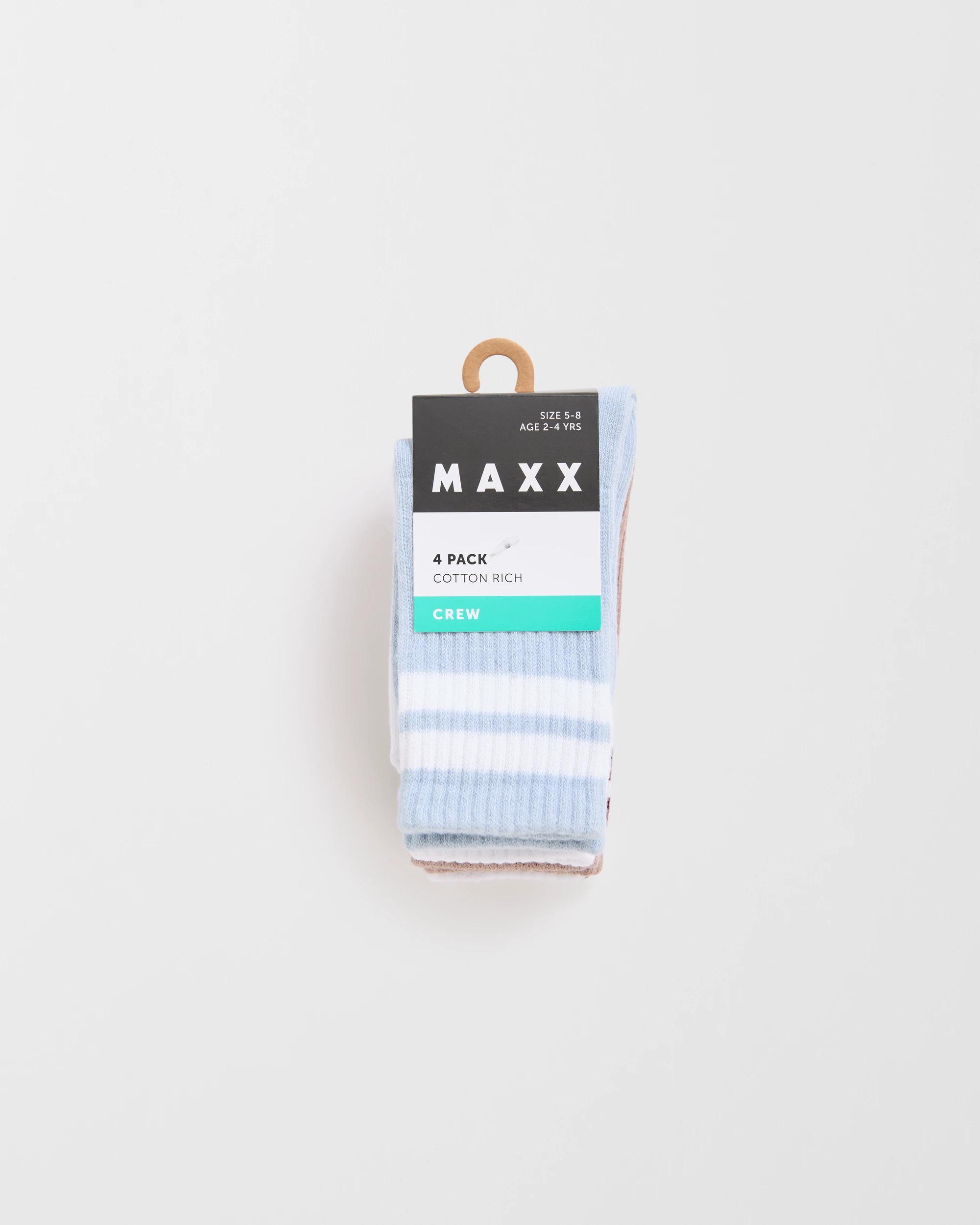 3 Maxx Australian Cotton Blend 4 Pack Boys Rib Crew Socks , 3 of 3