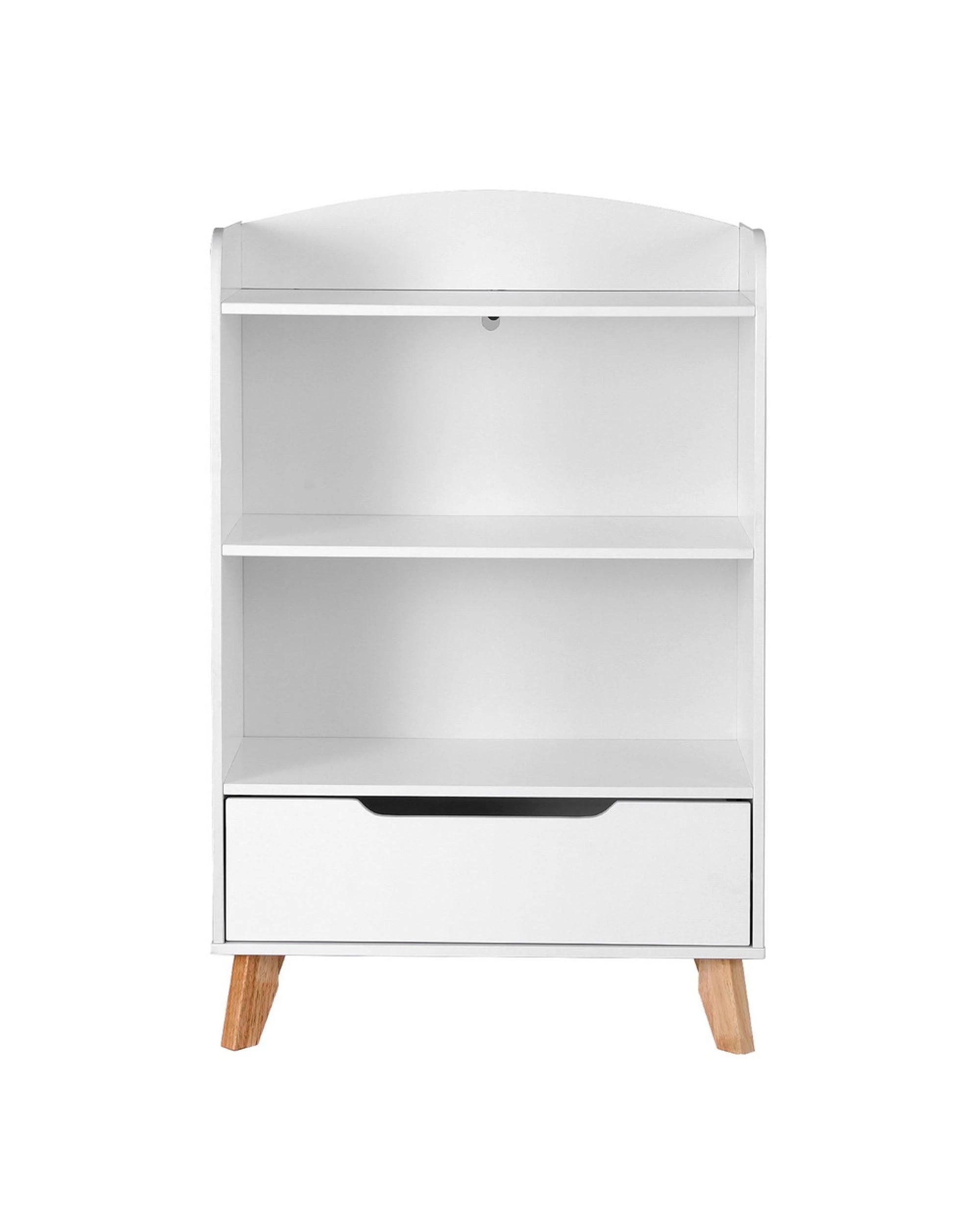 3 Keezi Kids Bookshelf 3 Tiers Storage Children Bookcase Toys Organiser Drawer
 - White, 3 of 3