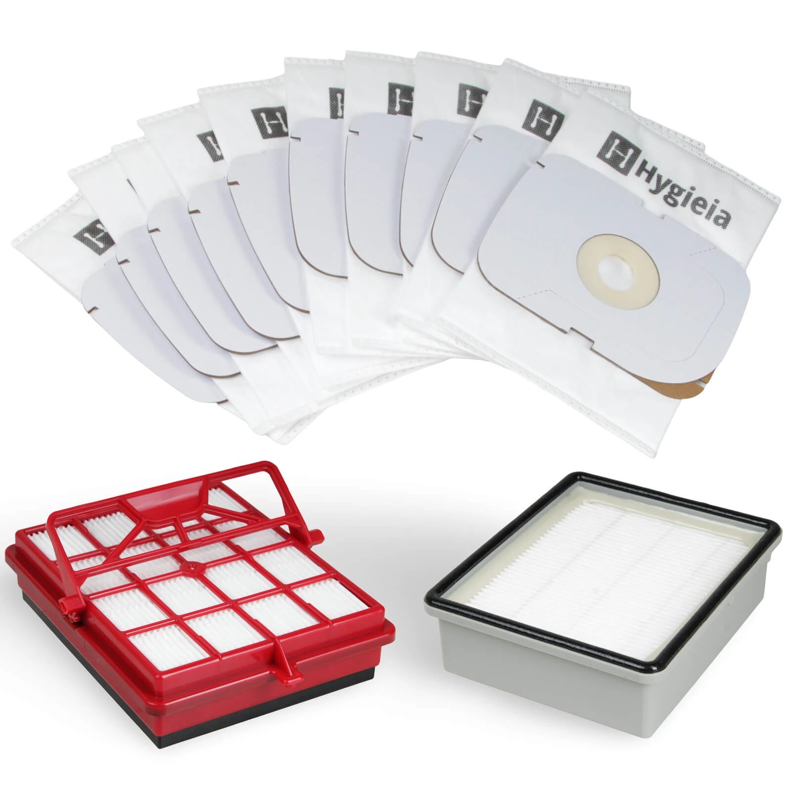 1 Hygieia Bag and Filter Kit For Sauber Vacuum Cleaners - Red, 1 of 6