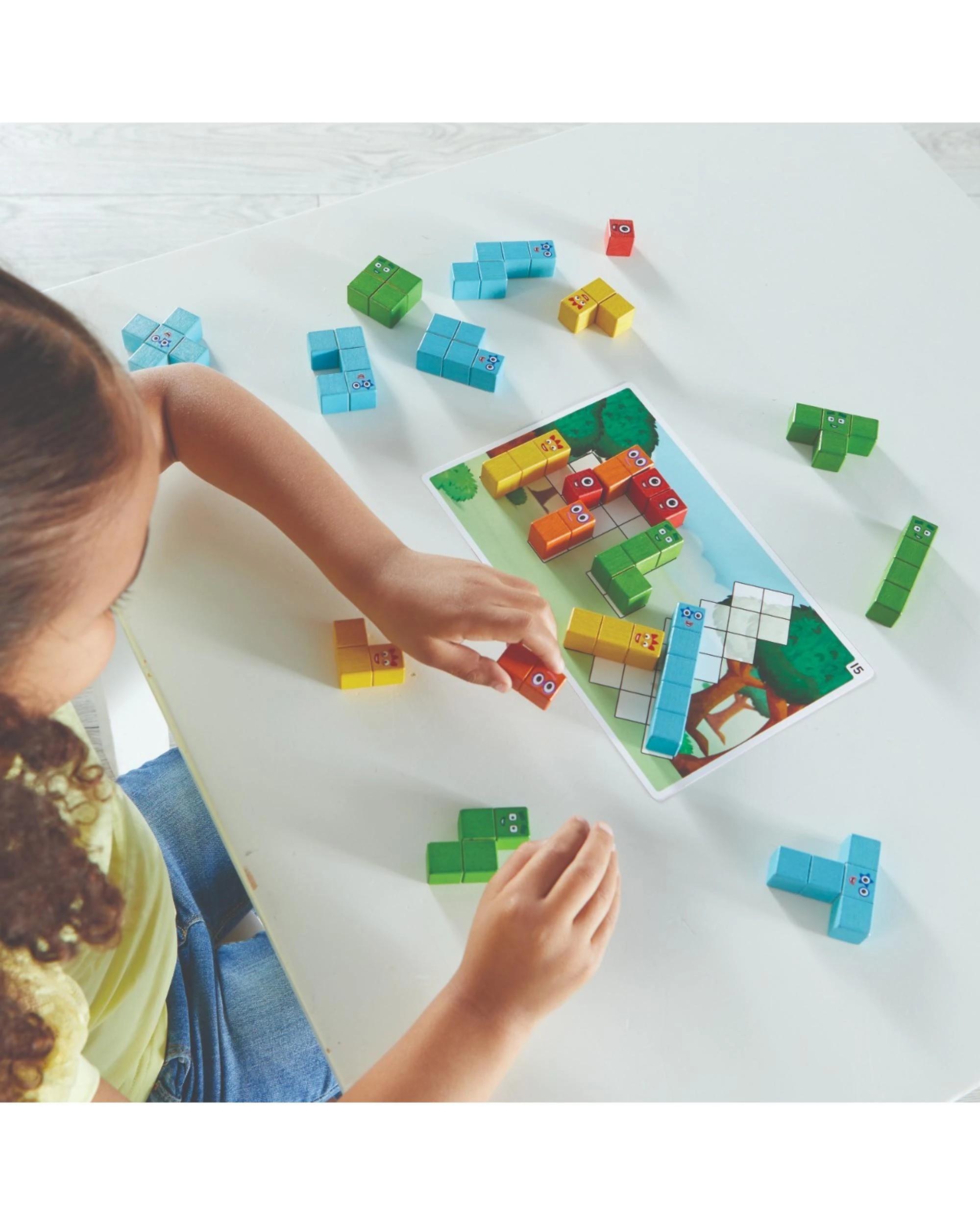 7 Numberblocks One to Five Wooden Building Blocks 39pc Activity Set, 7 of 10