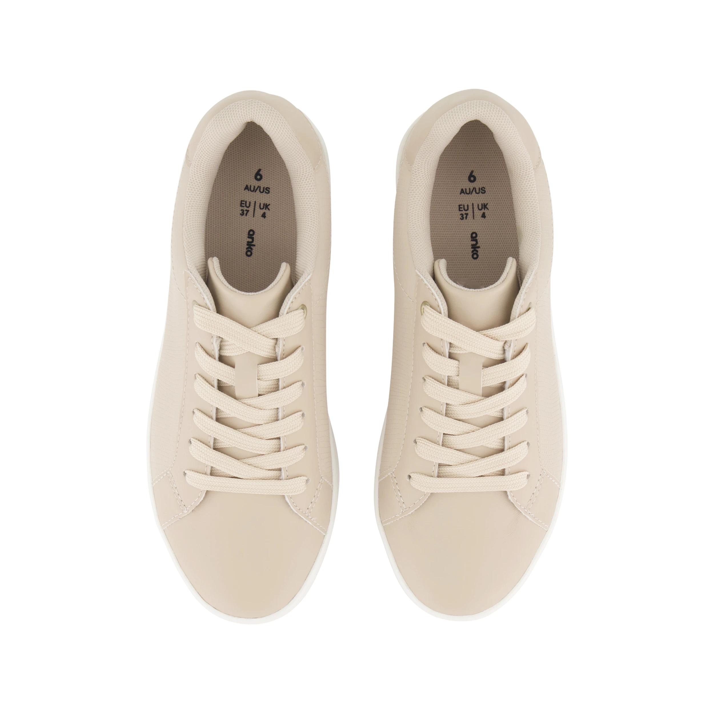 3 PU Texture Sneakers STONE BEIGE, 3 of 5