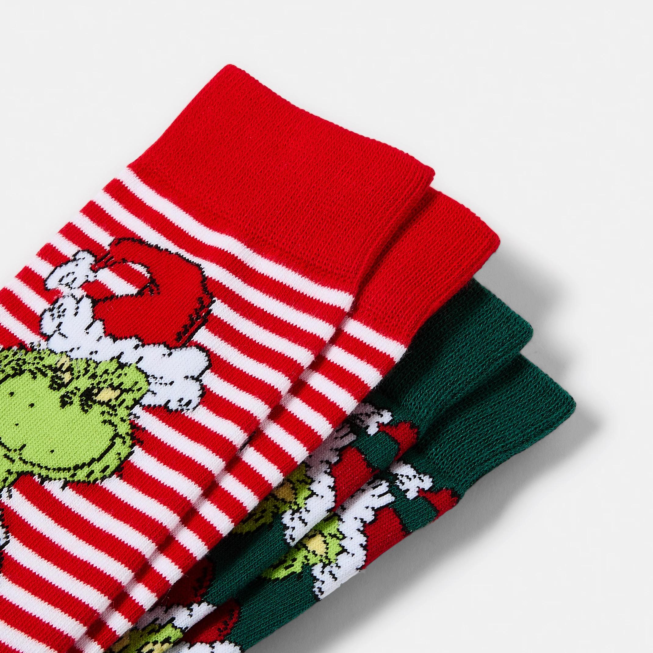 2 2 Pack The Grinch License Crew Socks. 2PK GRINCH, 2 of 3