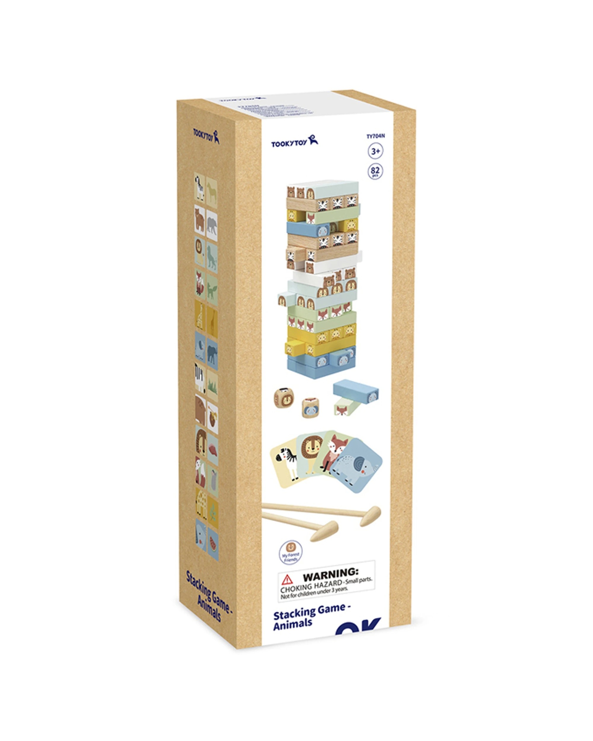 Tooky Toy My Forest Friends Stacking Animal Blocks Board Game Kids ...
