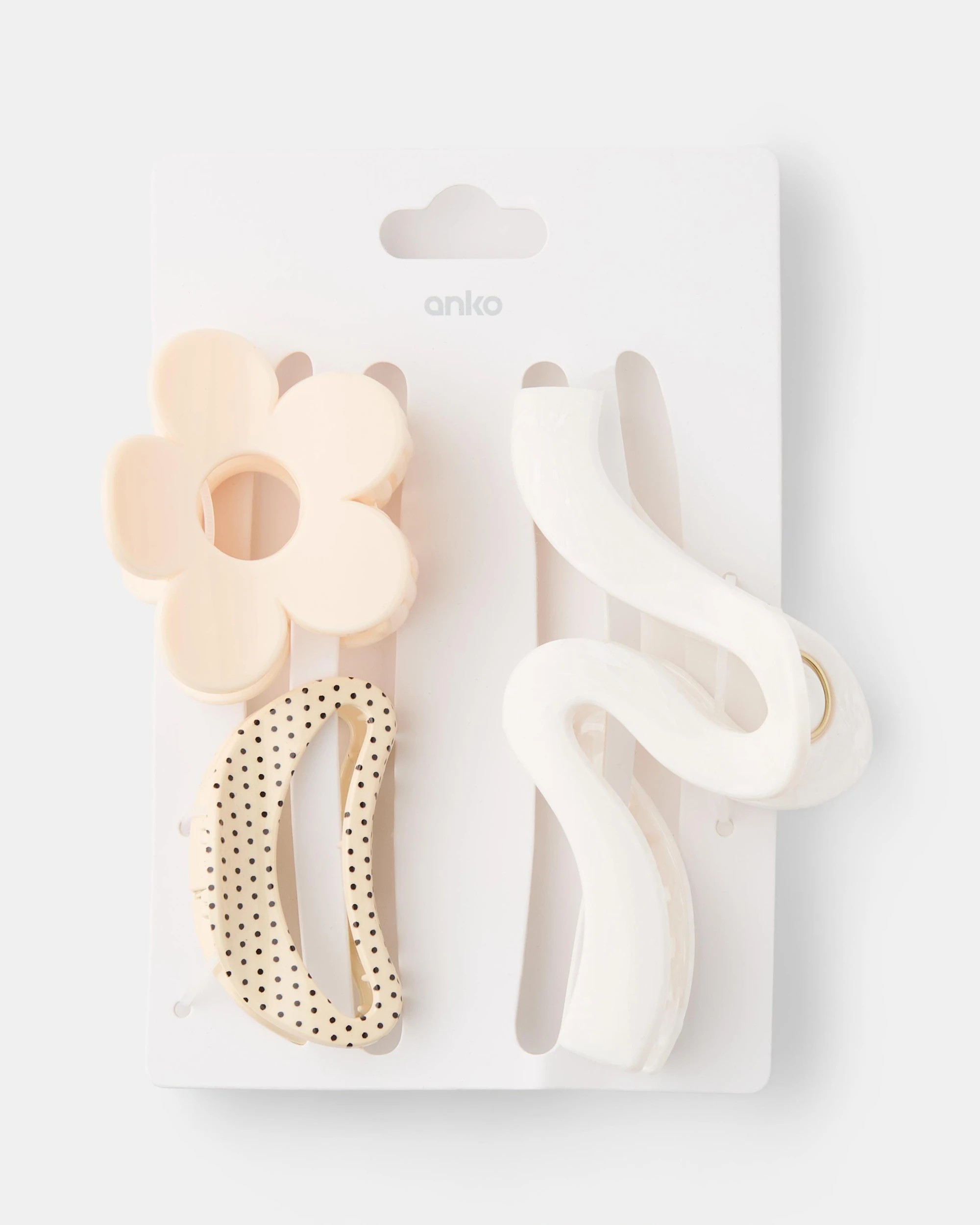 4 3 Pack Flower Claw Hair Clips, 4 of 4