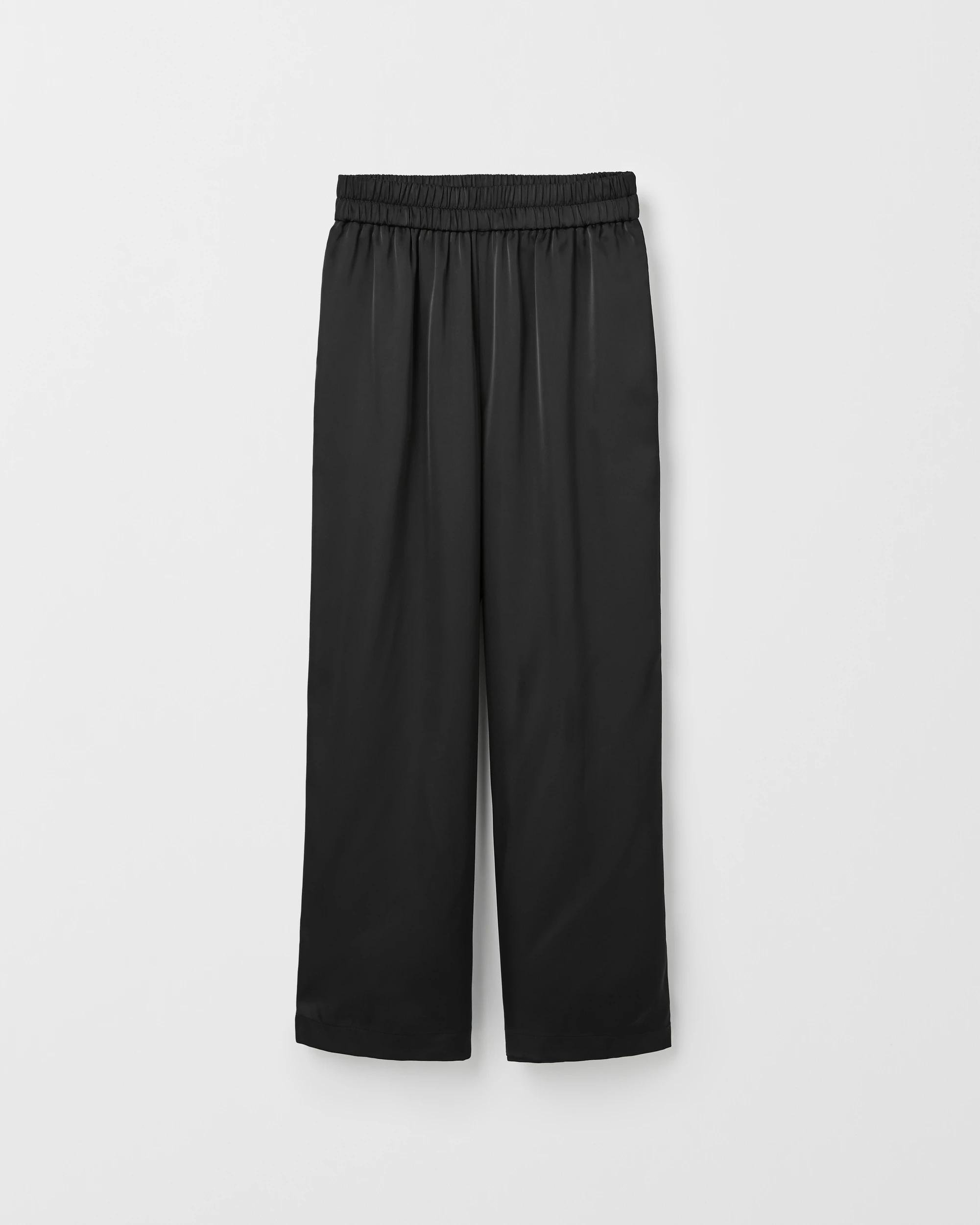 1 Target Petites Petites Wide Leg Satin Pants BLACK, 1 of 2
