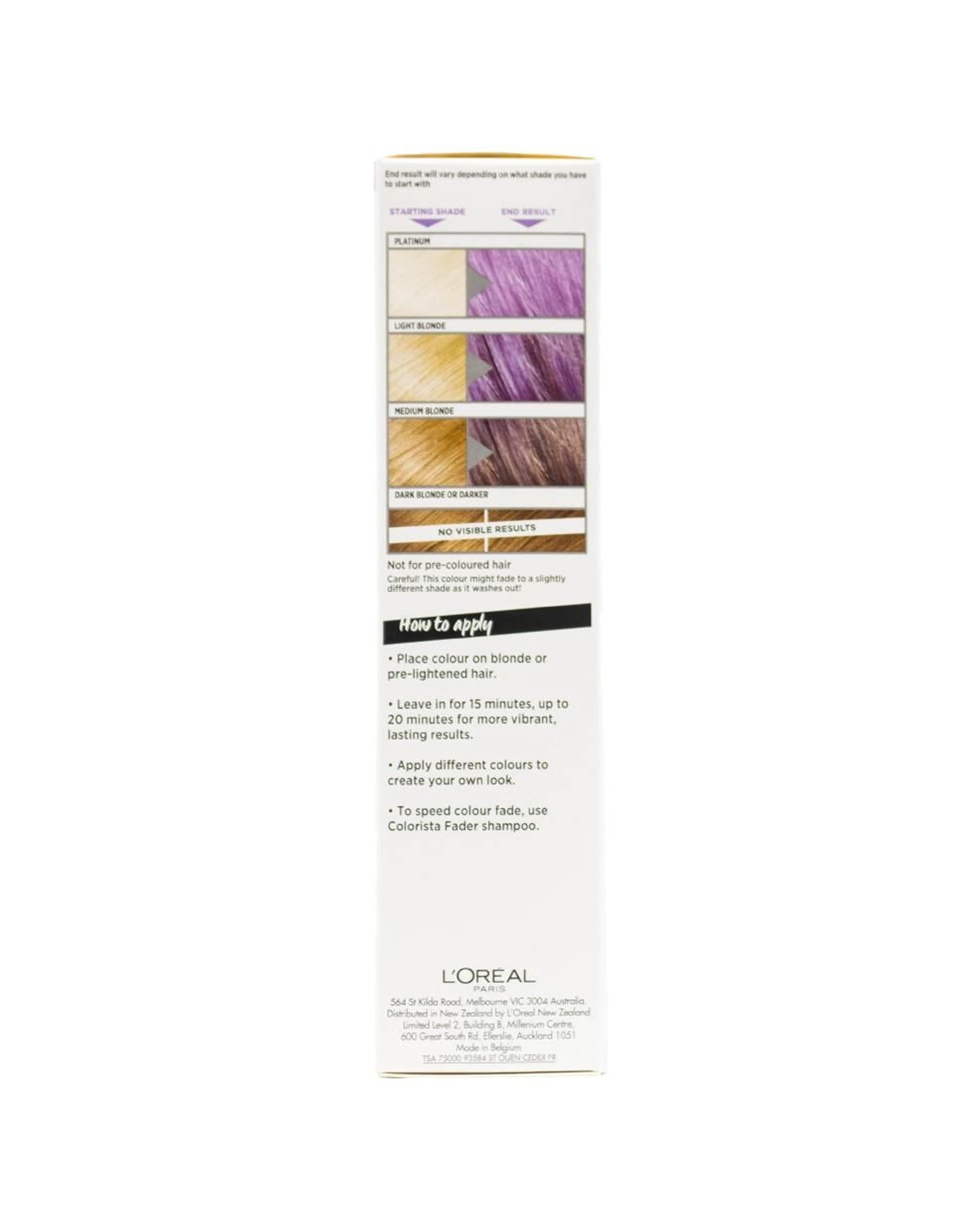 2 Loreal Paris Colorista Washout Hair Colour 80ml Pastel - Purple, 2 of 4