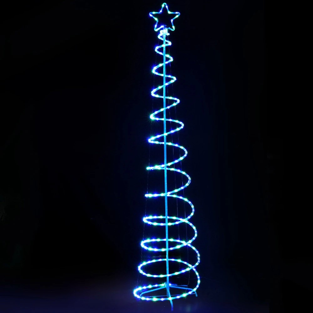 2 Jingle Jollys Solar Christmas Tree 2.4m Motif Lights 8 Modes Colour - Multi, 2 of 7