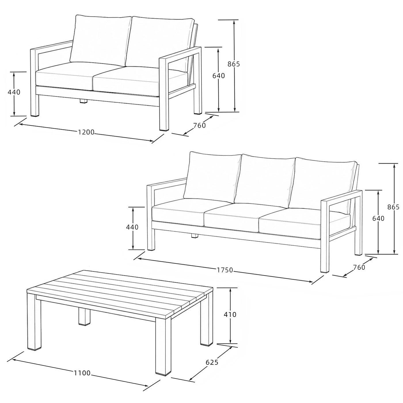 4 Moda Living Manly 3+2 Seater White Aluminium Sofa Lounge Suite Set - Textured Grey Cushions - White, 4 of 10