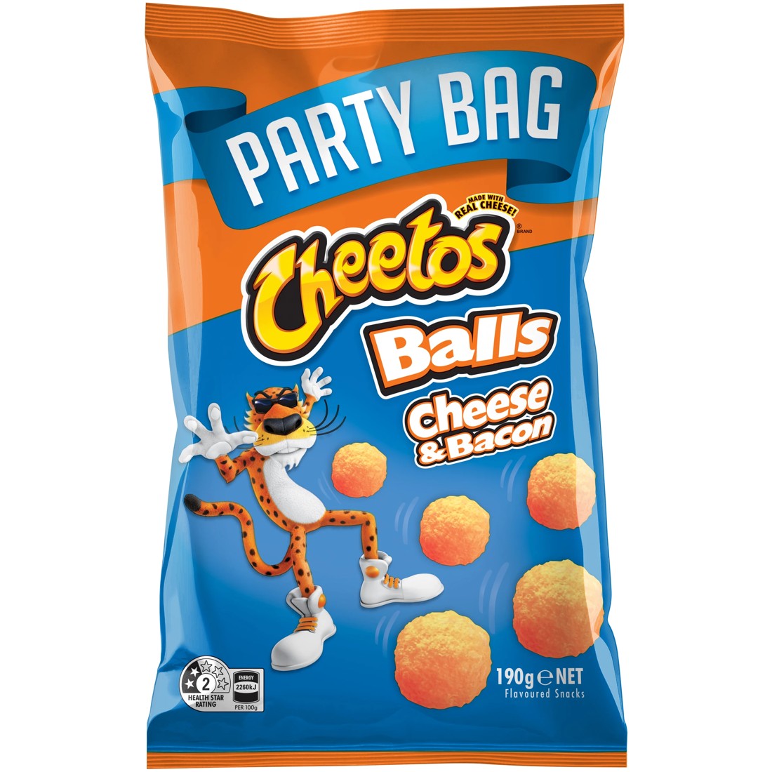 1 Cheetos Balls Cheese & Bacon Flavoured Snacks Party Bag 190g, 1 of 4