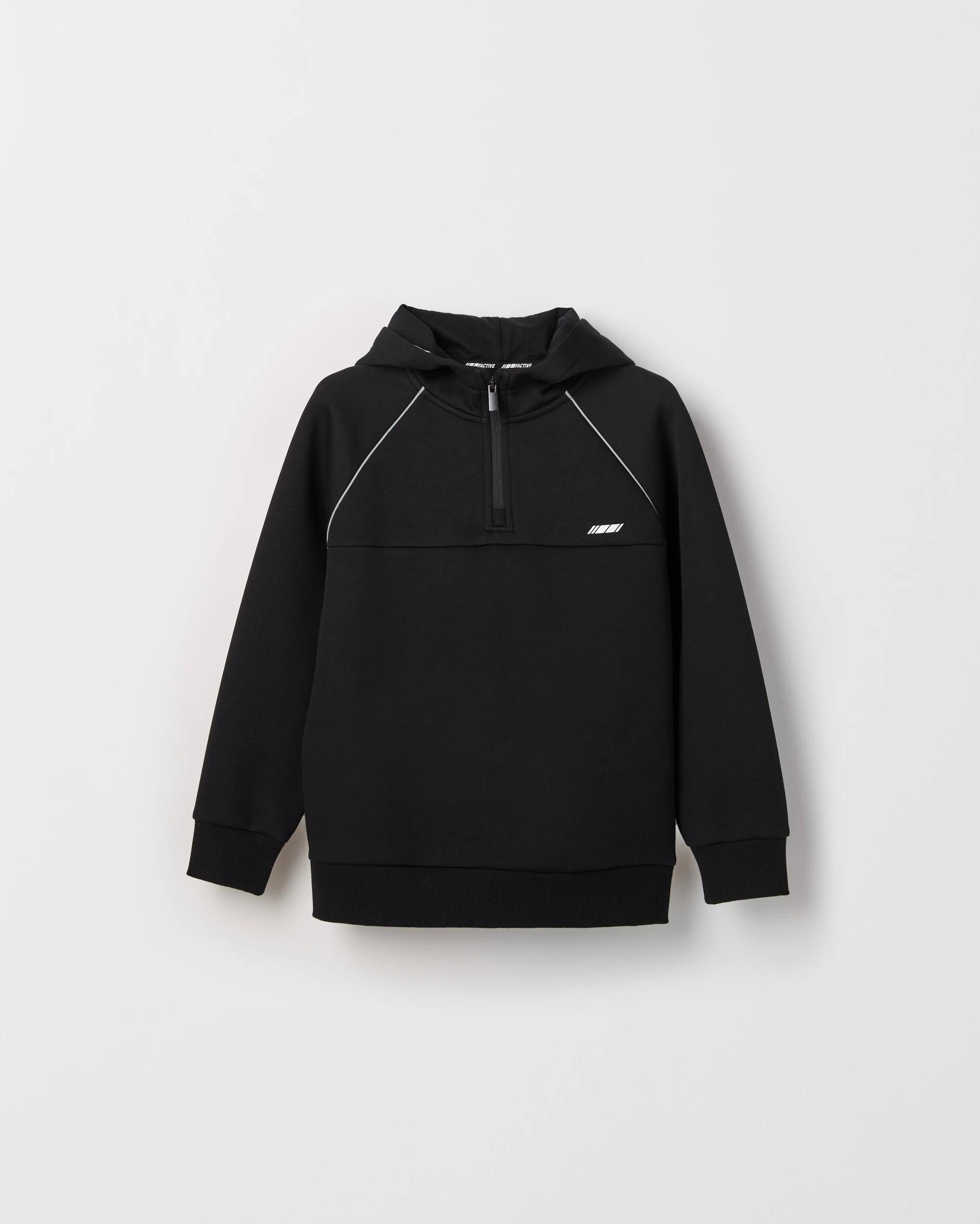 6 Target Kids Active Australian Cotton Blend Popover Hooded Jumper BLACK, 6 of 7