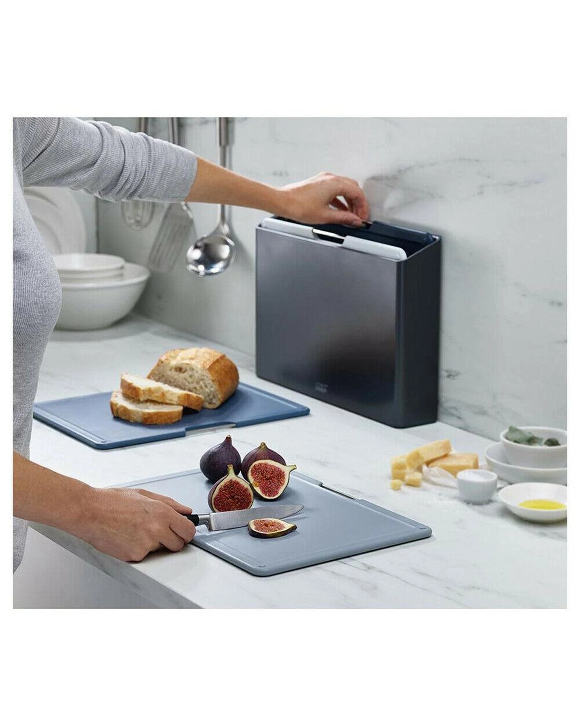 7 Joseph Joseph Folio 4 Piece Large Chopping Board Set Graphite 60184, 7 of 7