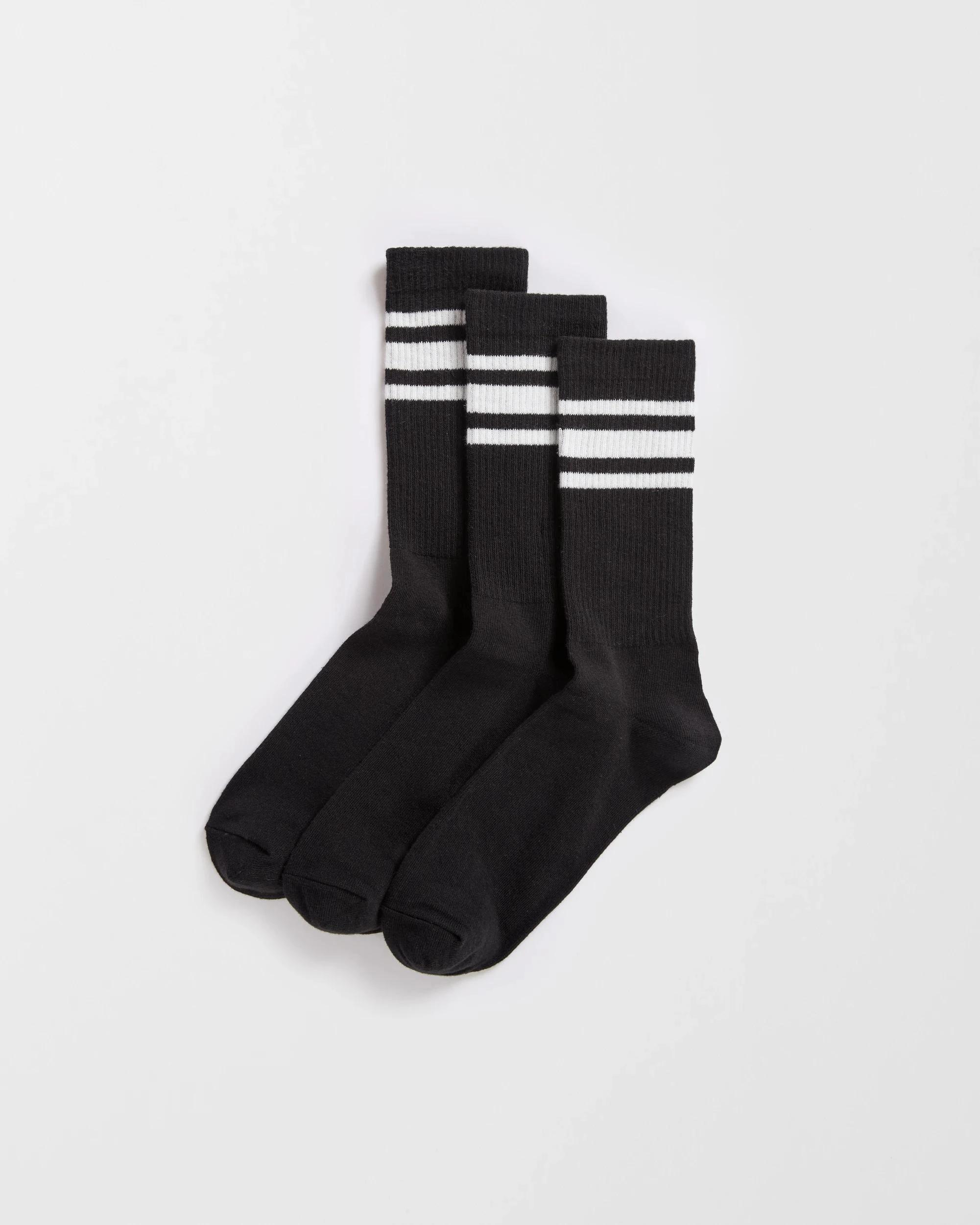 2 Maxx Australian Cotton Blend 3 Pack Casual Rib Socks BLACK, 2 of 2