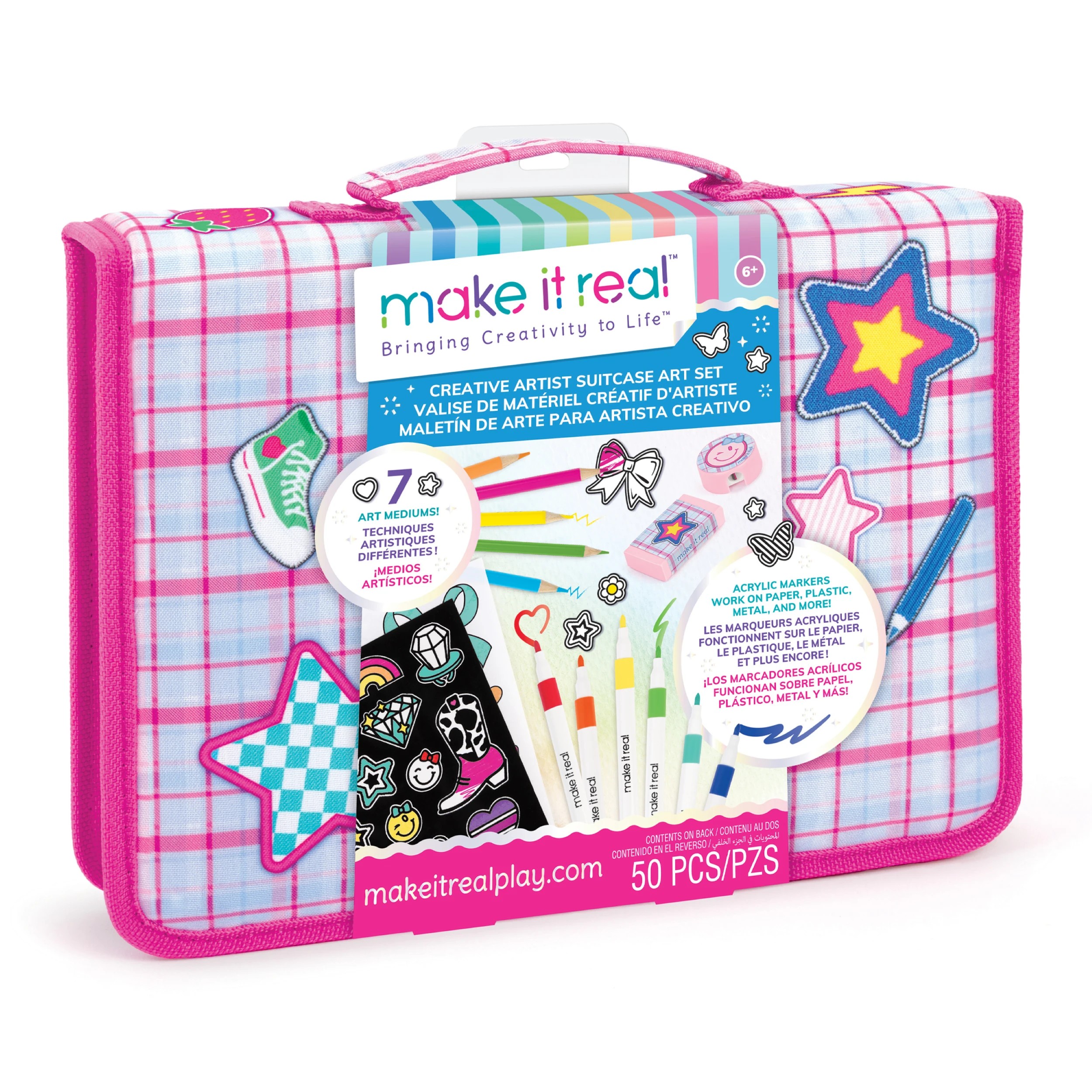 1 Make It Real Creative Artist Suitcase Art Set - Multi, 1 of 5