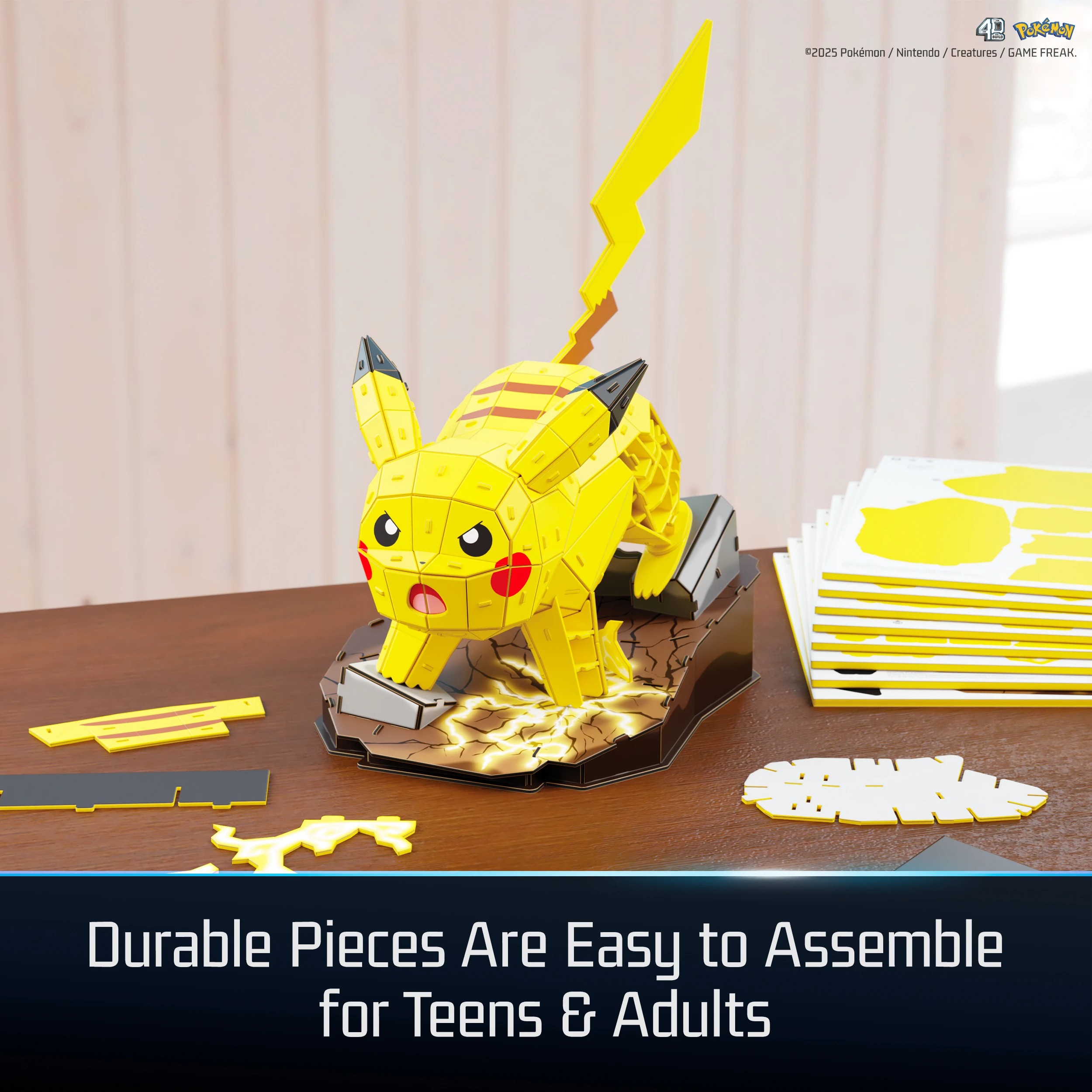 4 Pokemon 4D Build Pikachu 3D Puzzle Model Kit, 4 of 8