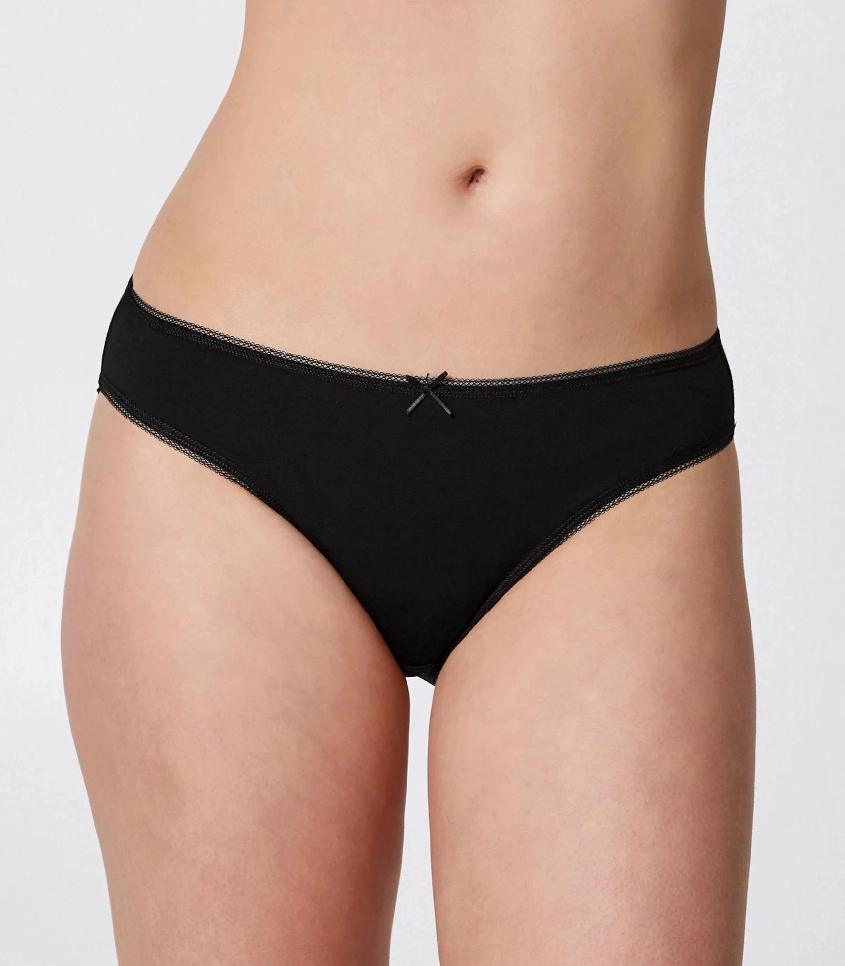 3 Target Women's Cotton/Elastane Bikini Briefs 5 Pack BLACK, 3 of 5