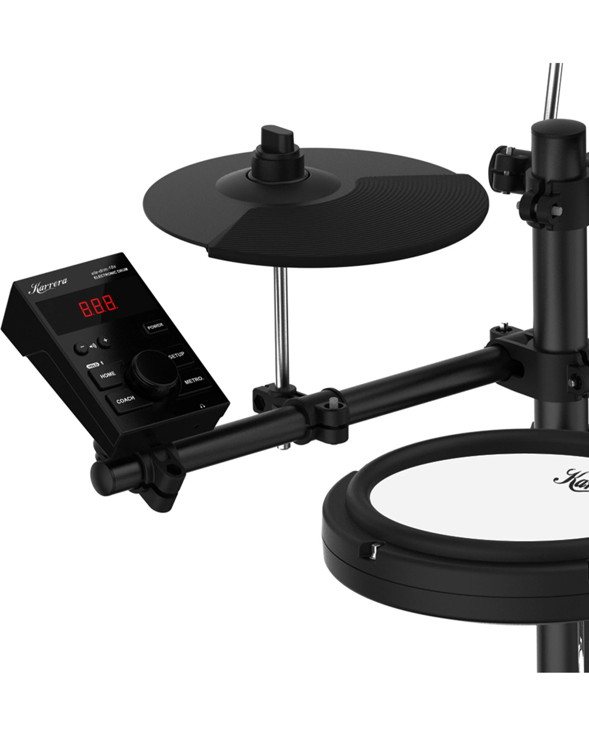 6 Karrera 18S Electronic Drum Kit Quiet Mesh Pads 8 Dual-Trigger Snare Bluetooth 300+ Sounds, 6 of 9