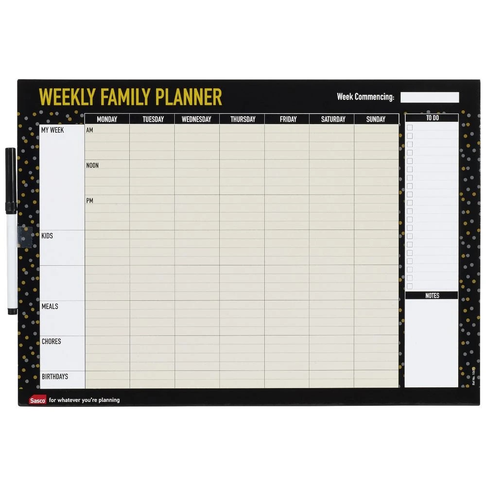2 Sasco Undated Weekly Family Wall Planner A3, 2 of 2
