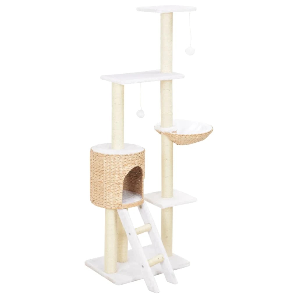 1 Vidaxl Cat Tree Natural Wood Cat Tree - Brown, 1 of 7