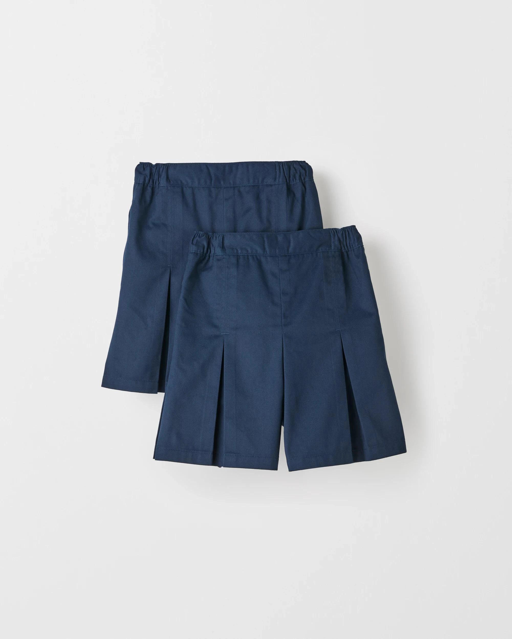 1 Target Kids Australian Cotton Blend School 2 Pack Drill Skort NAVY BLUE, 1 of 3