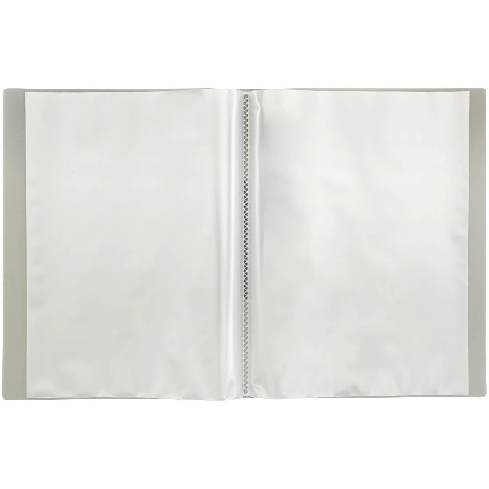 2 King Jim Fixed Display Book 10 Pockets Gloss Gray, 2 of 3