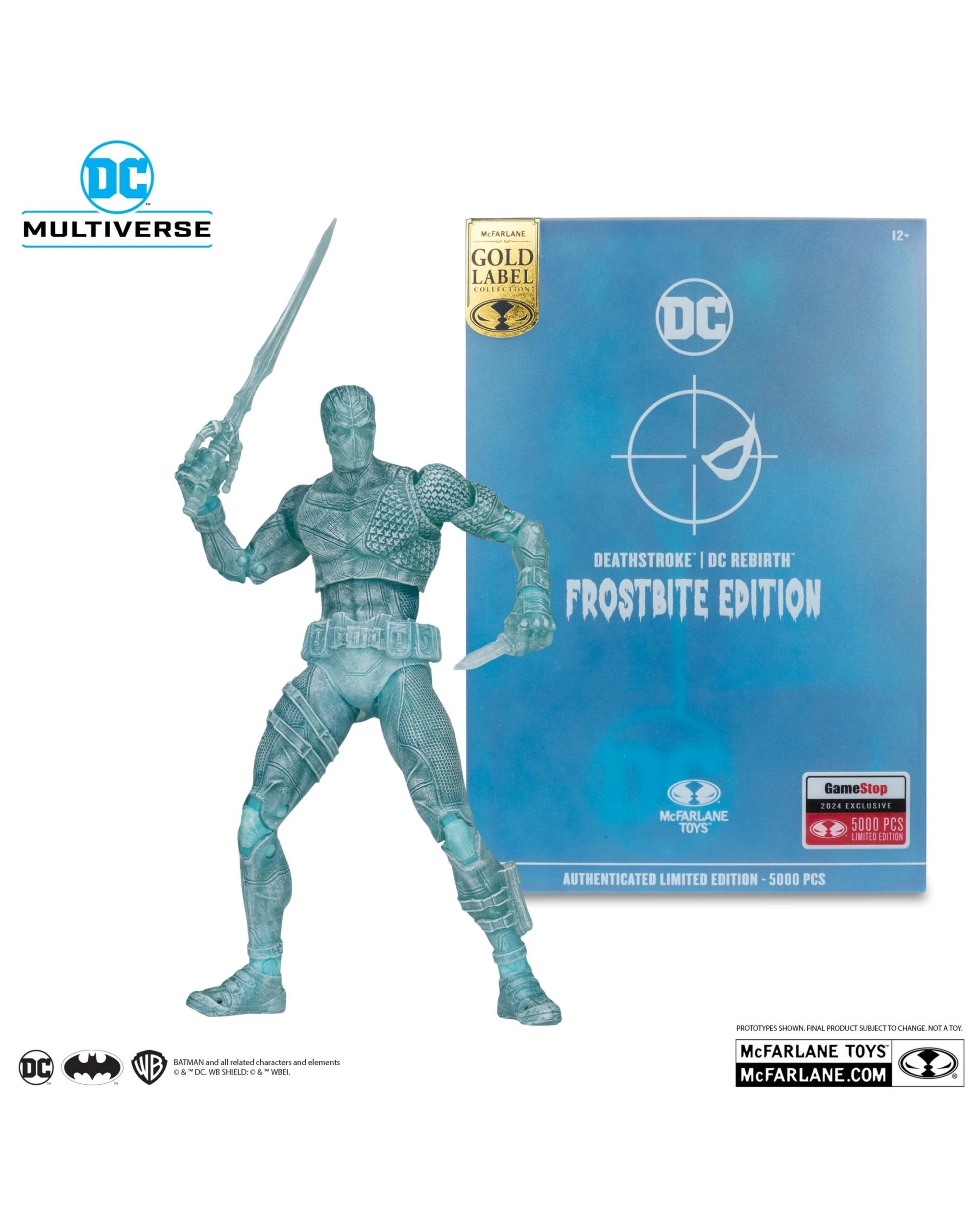 1 McFarlane DC Multiverse Deathstroke - DC Rebirth -  Frostbite Edition 7 inch Action Figure Gold Label Figure, 1 of 9