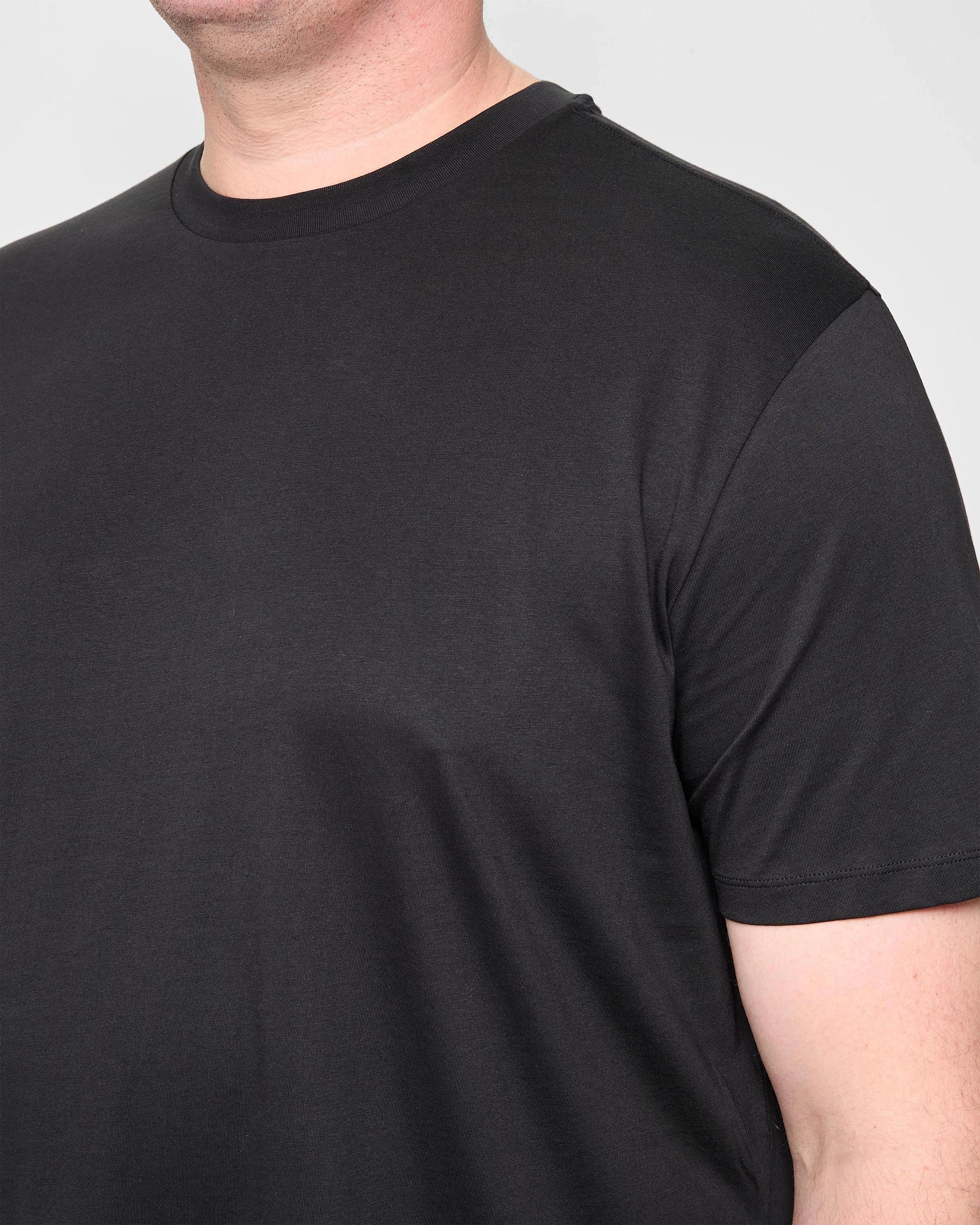 5 Target Man Plus Plus Size Australian Cotton Crew T-Shirt BLACK, 5 of 5