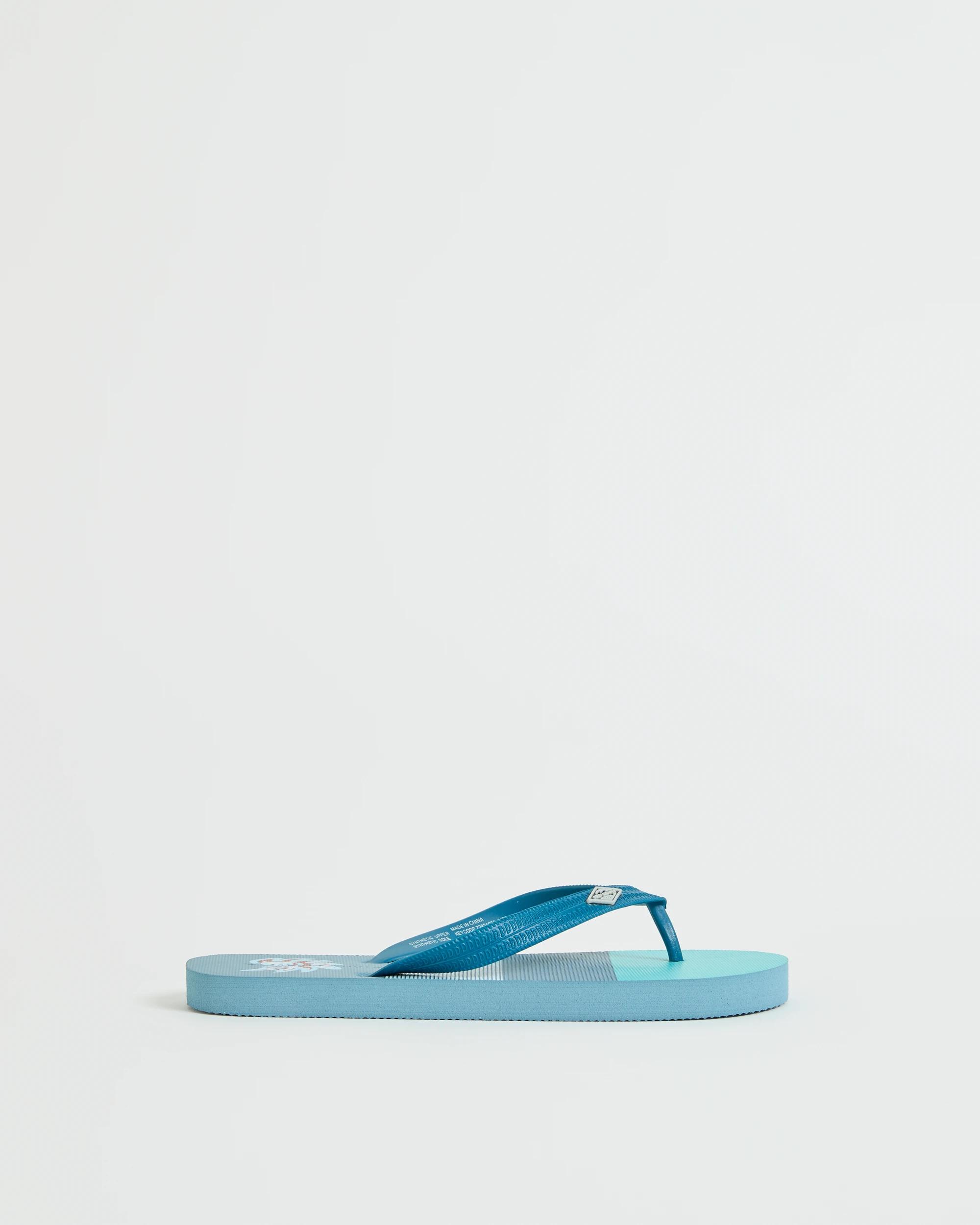 1 Target Kids Junior/Senior Printed Thongs BLUE, 1 of 3