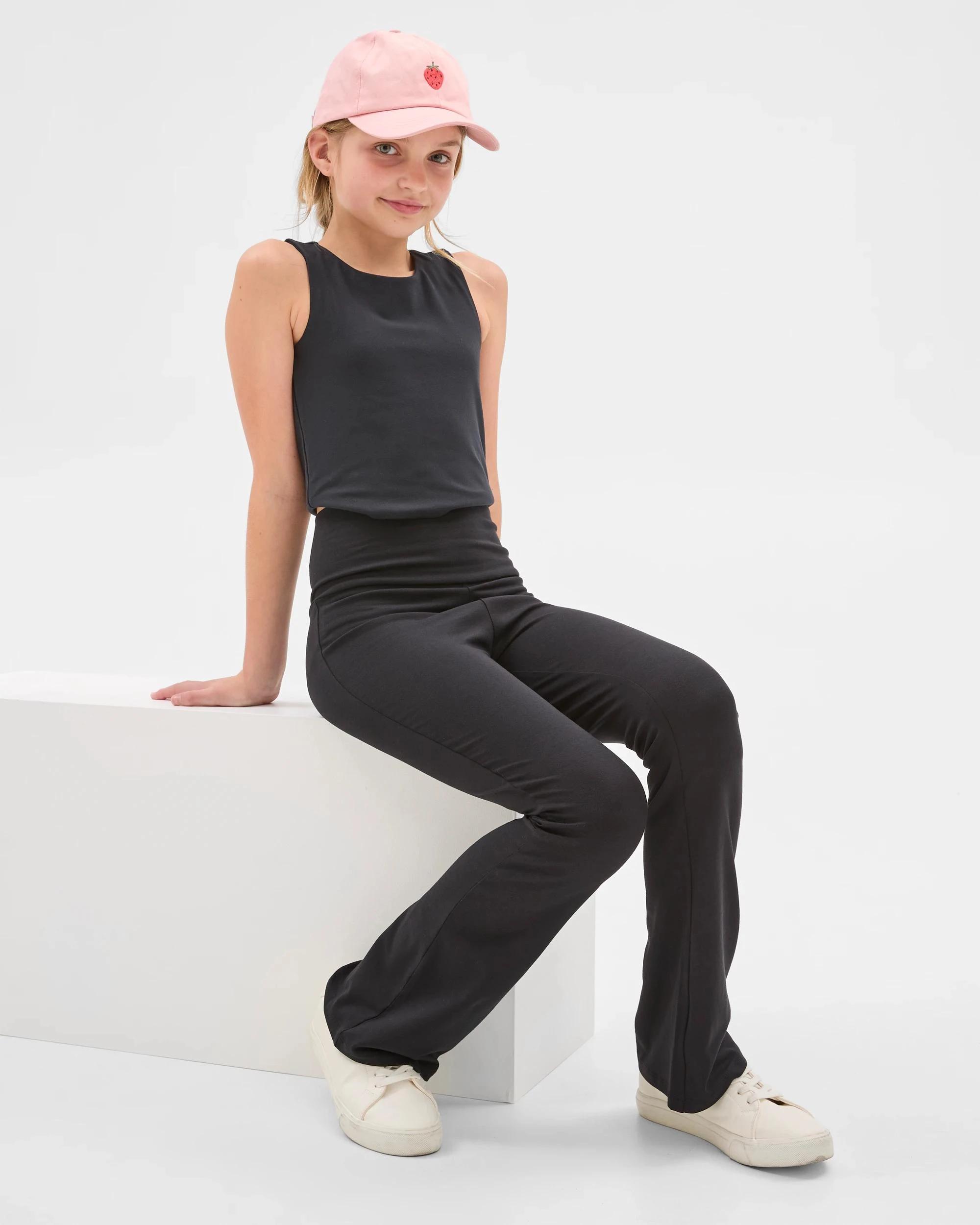 4 Target Folded Waist Flare Pants BLACK, 4 of 5