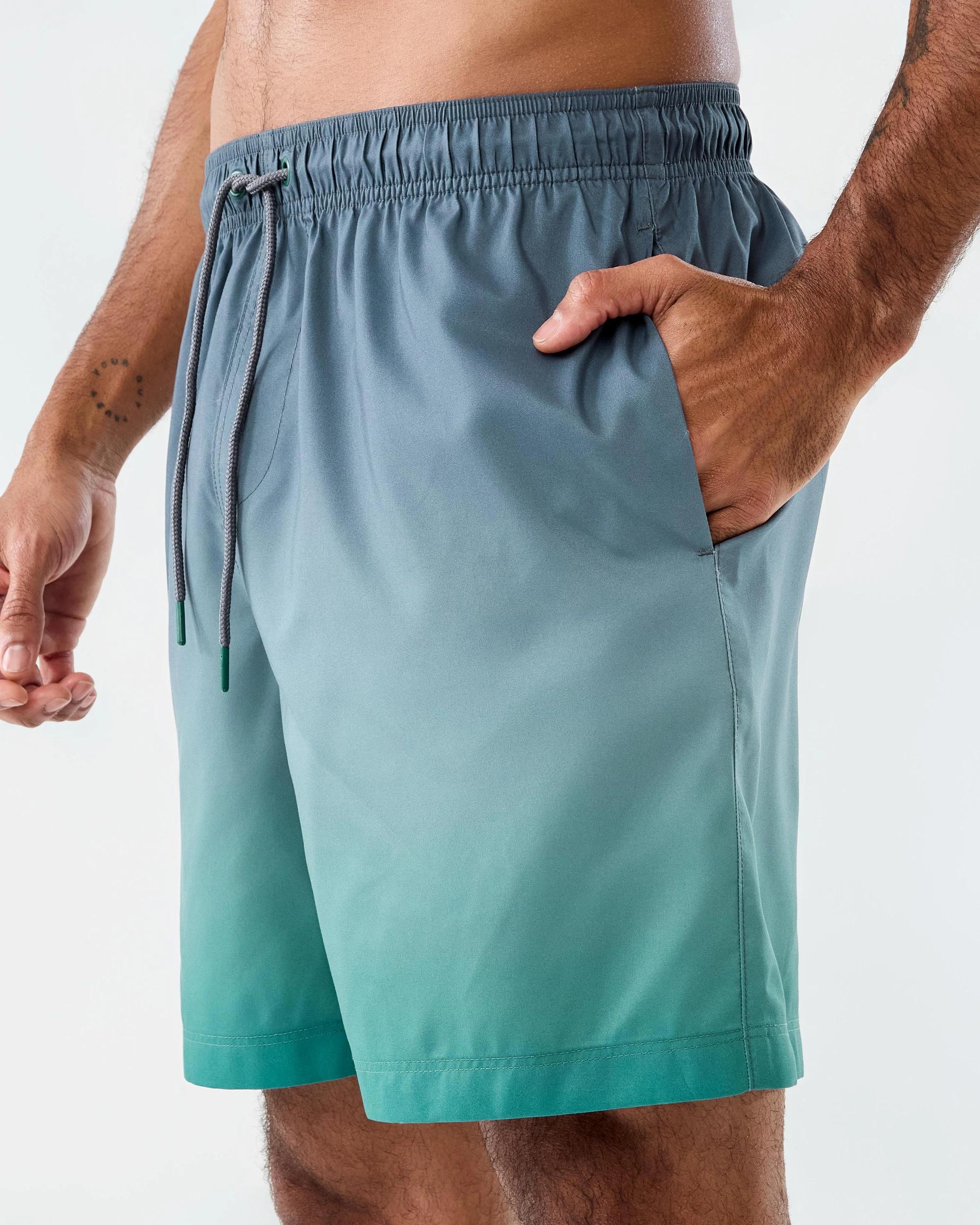 2 Regular Print Swim Boardshorts Grn Grad, 2 of 7