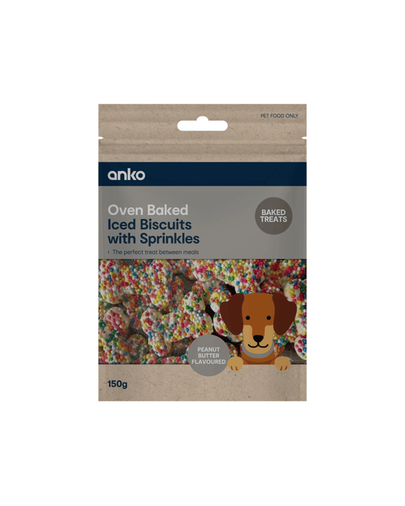Pet Treat Iced Biscuits with Sprinkles