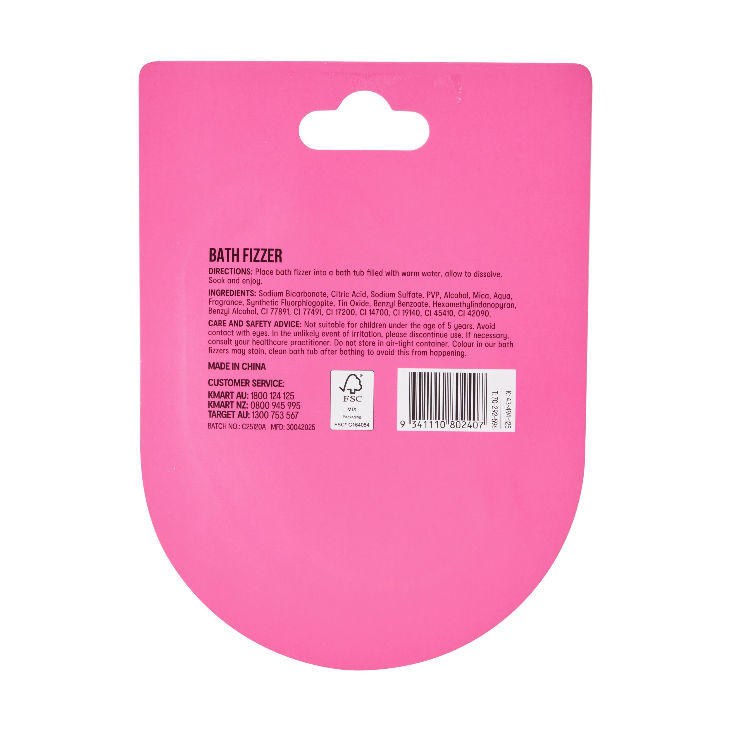 5 OXX Bodycare Spa Fizz Bath Fizzer 100g - Cotton Candy Scented, 5 of 5