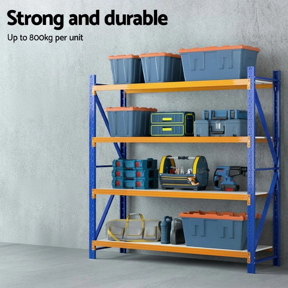 2 Giantz 2Mx2M Garage Shelving Warehouse Rack Pallet Racking Storage Shelf - Multi, 2 of 4