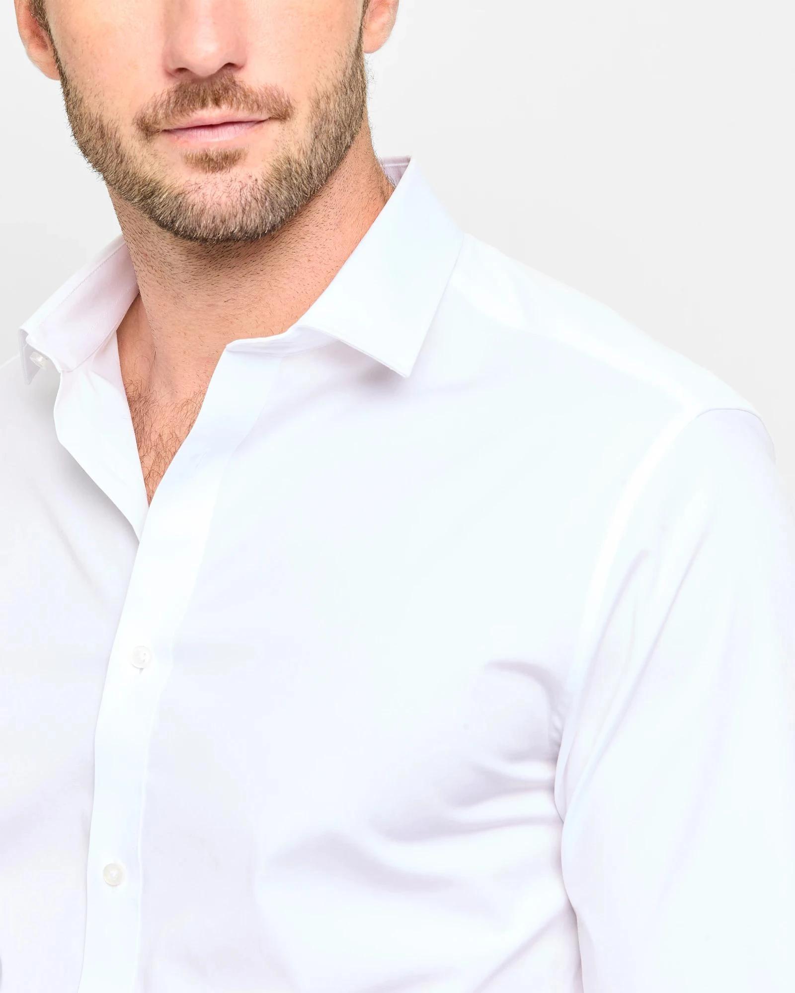 5 Slim Stretch Shirt - Preview WHITE, 5 of 5