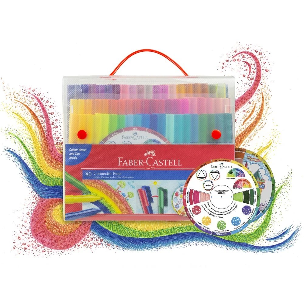 4 Faber Castell Connector Pens - 80 Pack - Multi, 4 of 6