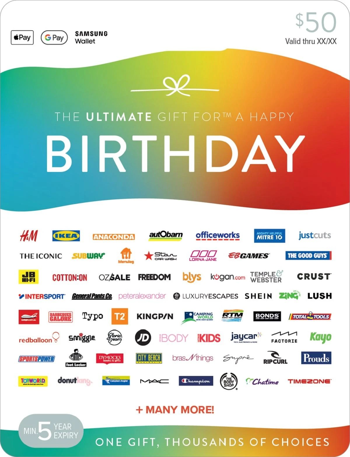 1 The Ultimate Birthday Gift For a Happy Birthday $50 Gift Card