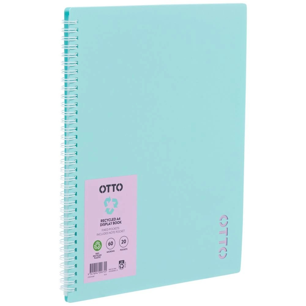 1 Otto A4 Fixed Display Book 20 Pockets Mint, 1 of 4