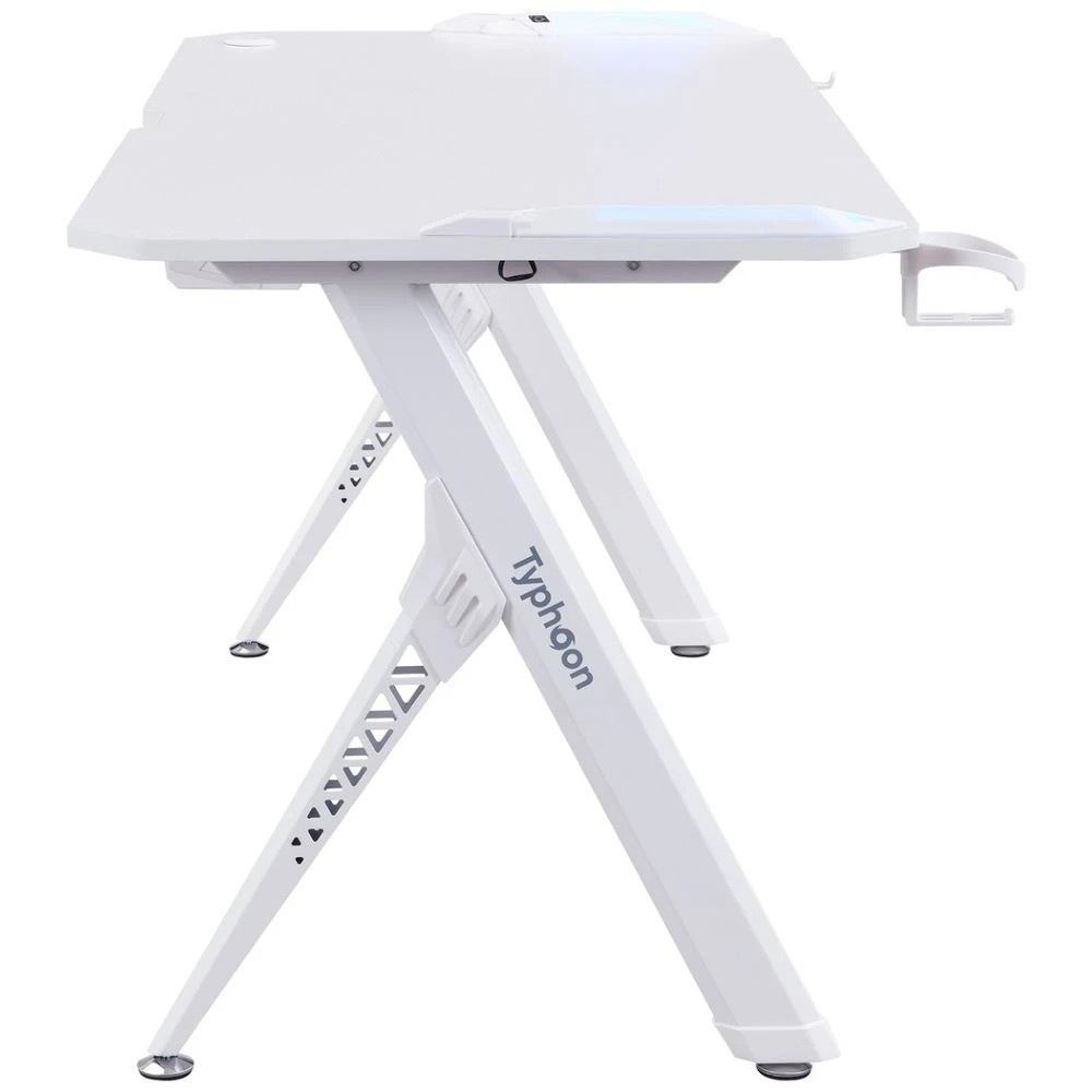 4 Typhoon Viper Gaming Desk 1500mm White Desks, Tables and Workstations, 4 of 10