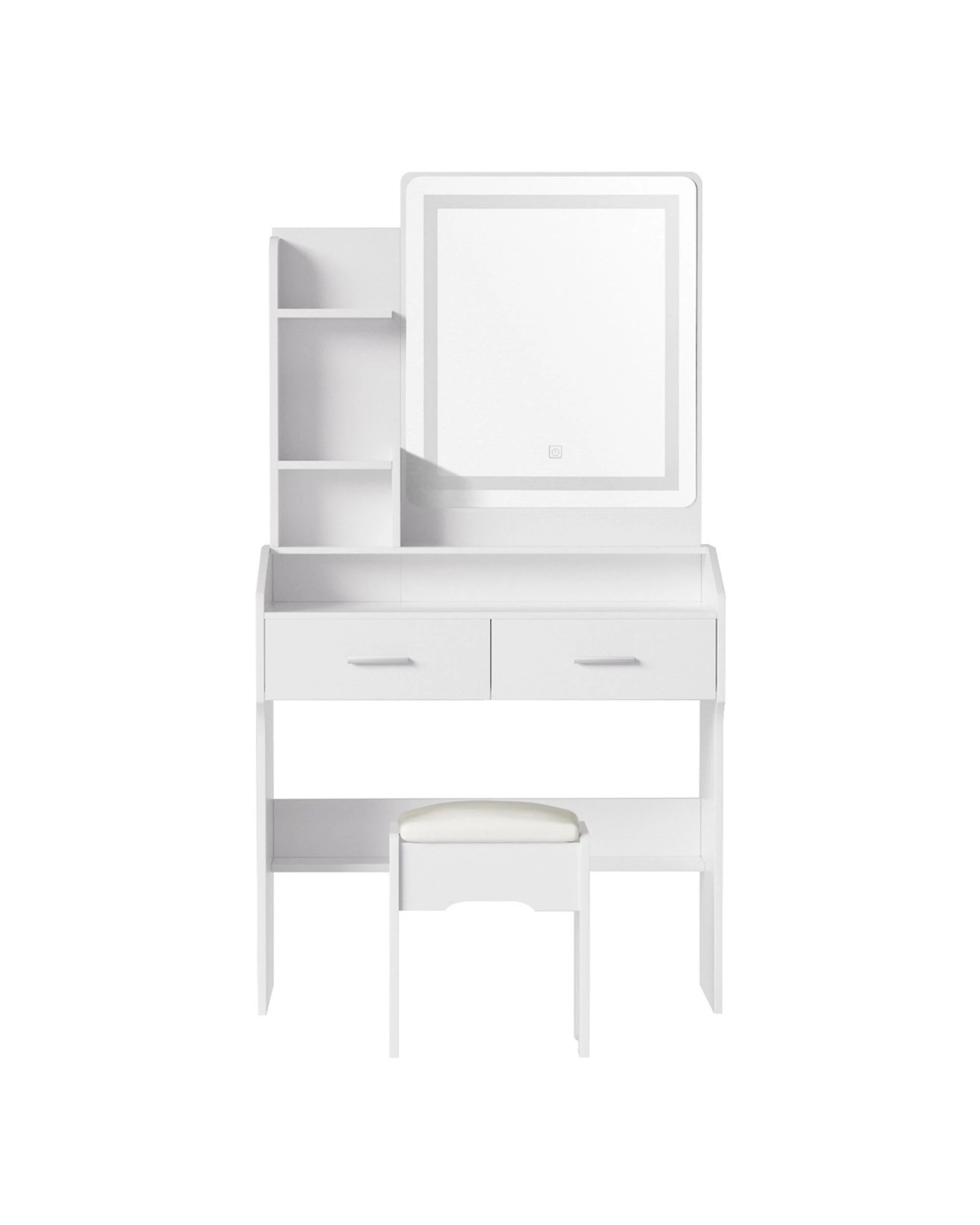 2 Artiss Dressing Table Set Stool Led
 - White, 2 of 2