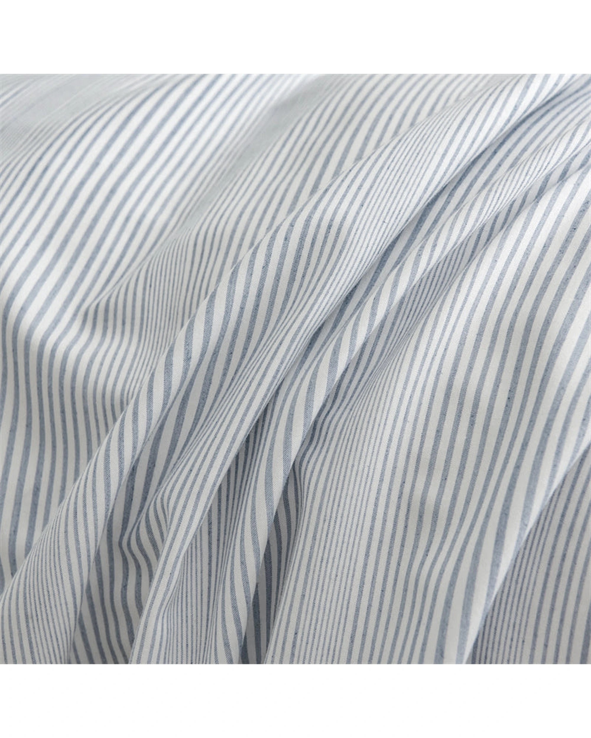 2 Cotton More Bamboo Cotton Stripes Pattern Doona Quilt Cover Set Queen - Blue, 2 of 7