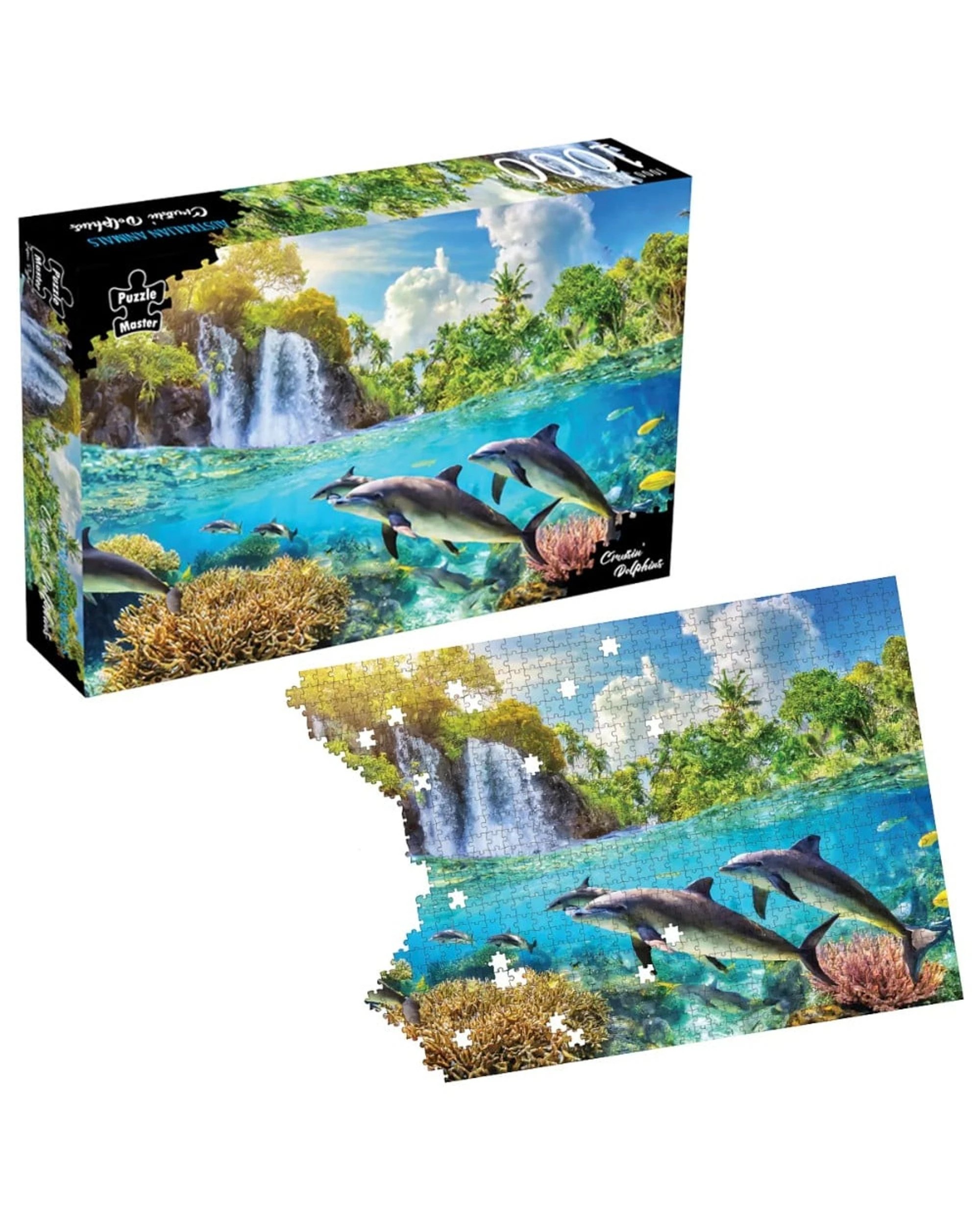 2 Puzzle Master Cruisin Dolphins 1000 Piece Jigsaw Puzzle, 2 of 8