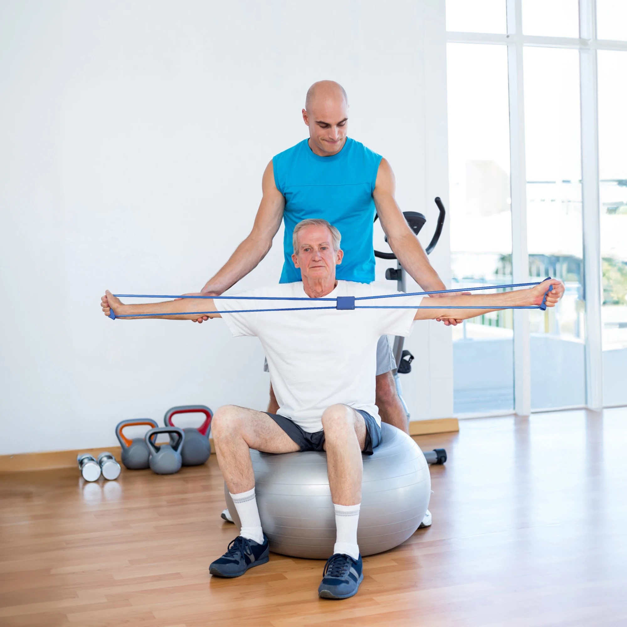 7 Centra Resistance Bands Set Dumbbell Jumping Rope Hand Grip Strengthener Fitness, 7 of 9