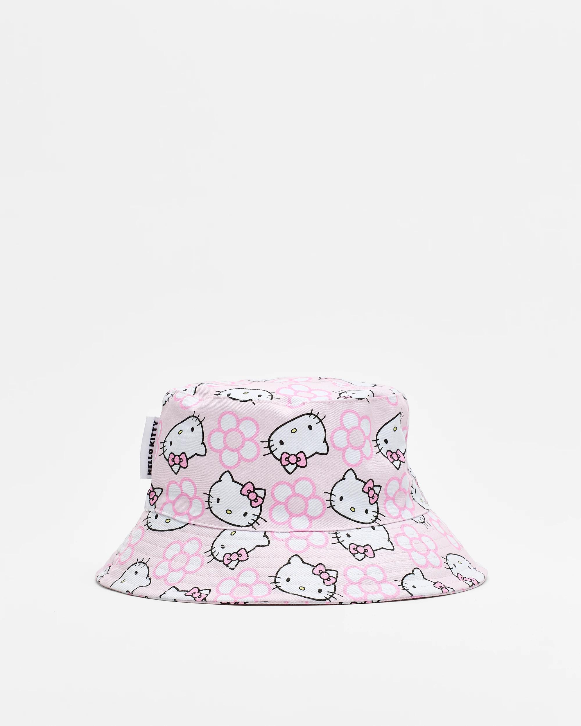 1 Hello Kitty Kids Licensed Cotton Bucket Hat — Pink (size 1-3) PINK, 1 of 2