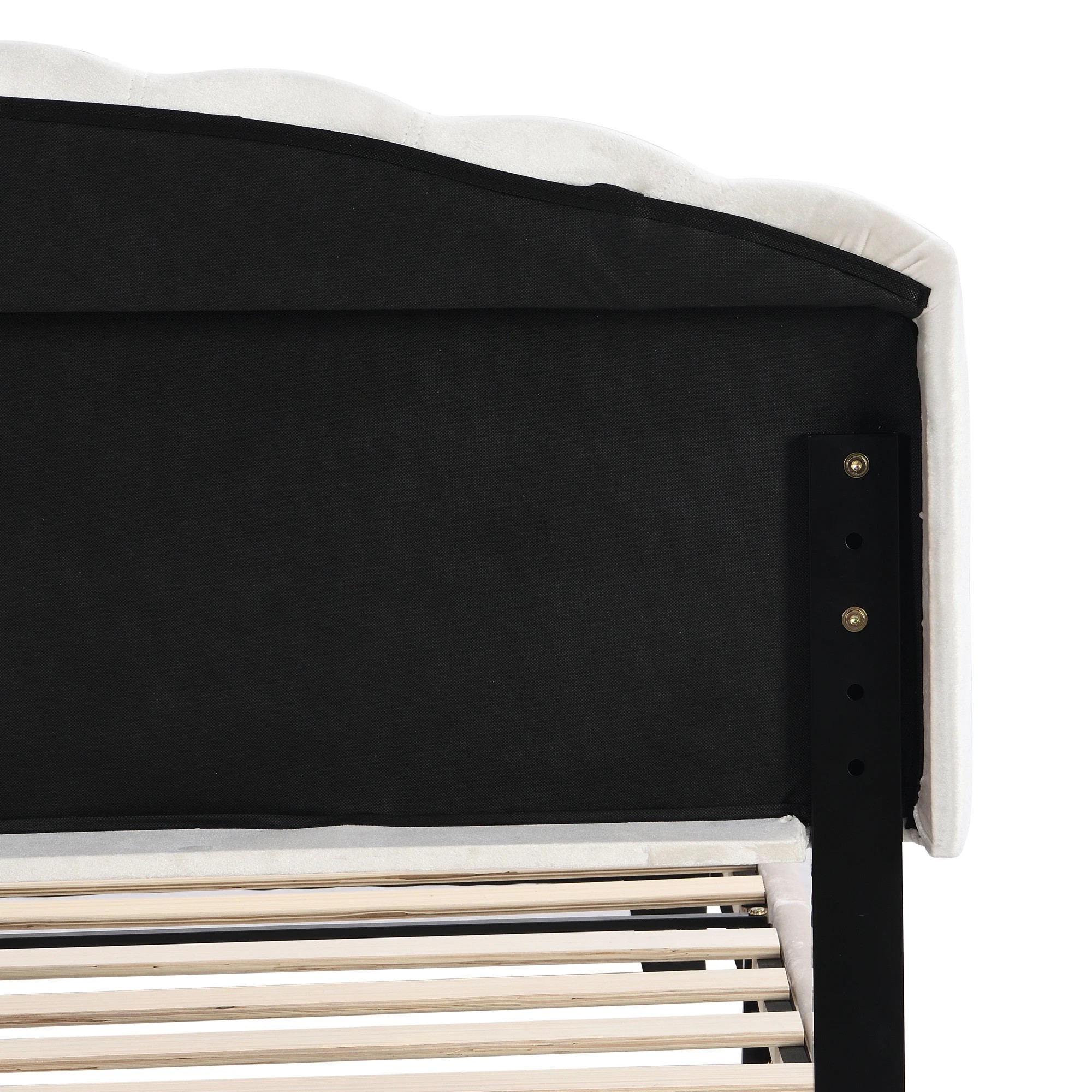 5 IHOMDEC BEF04 Double Shell-Style Bed Base - Beige - Beige, 5 of 10