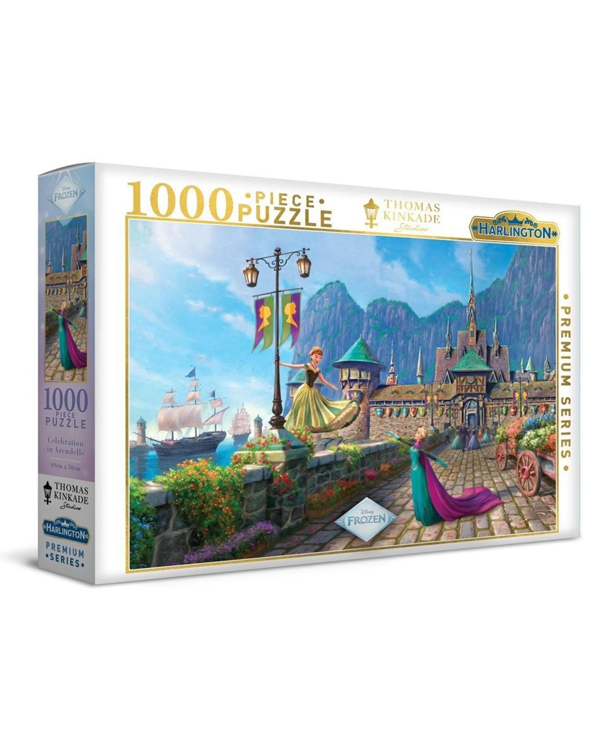 1 Harlington Thomas Kinkade Disney Frozen Celebration in Arendelle 1000 Piece Jigsaw Puzzle, 1 of 1